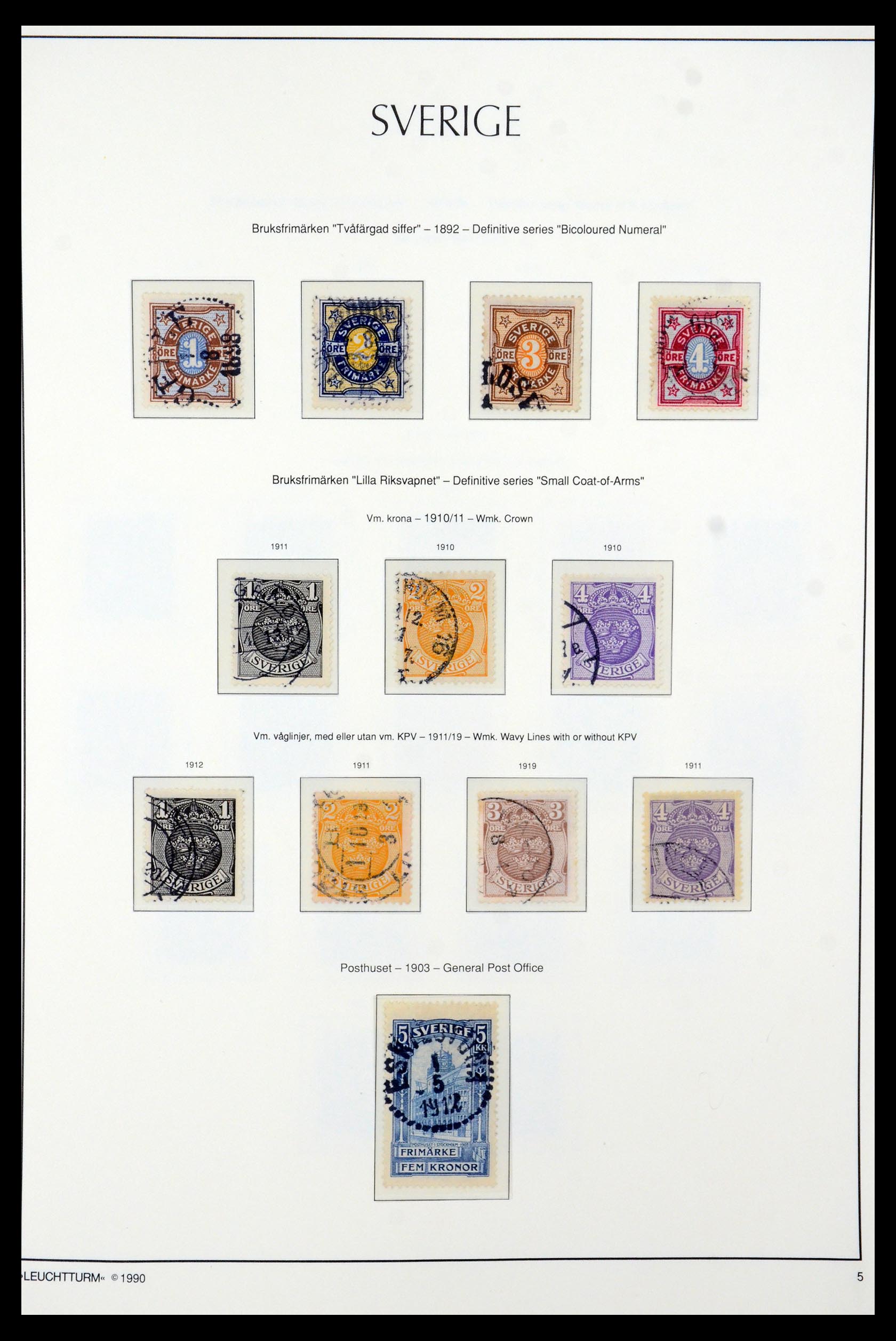 35415 005 - Postzegelverzameling 35415 Zweden 1855-1992.