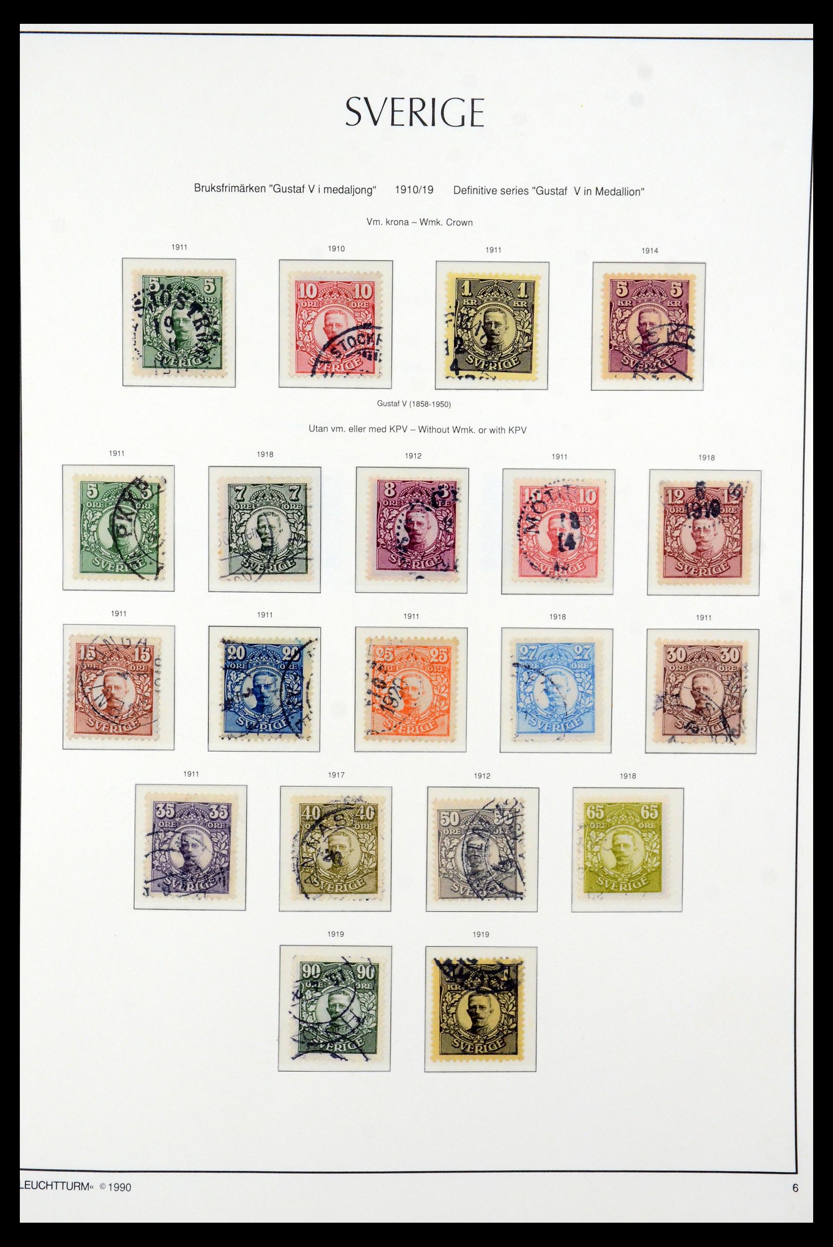 35415 006 - Postzegelverzameling 35415 Zweden 1855-1992.