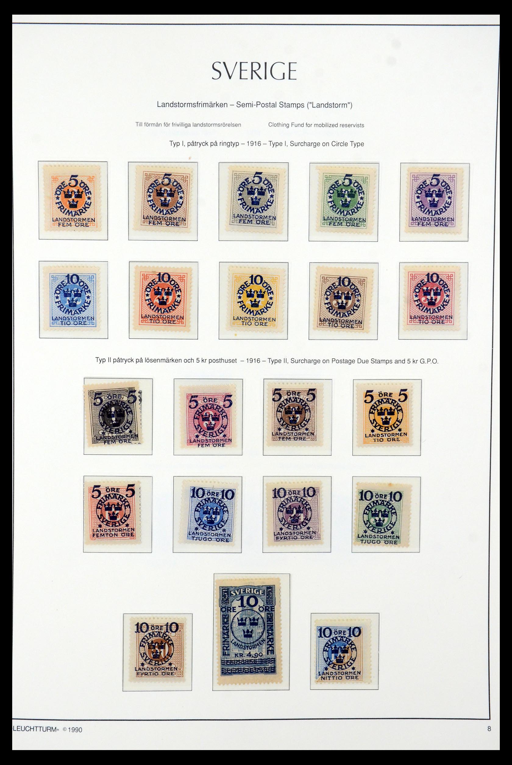 35415 008 - Postzegelverzameling 35415 Zweden 1855-1992.