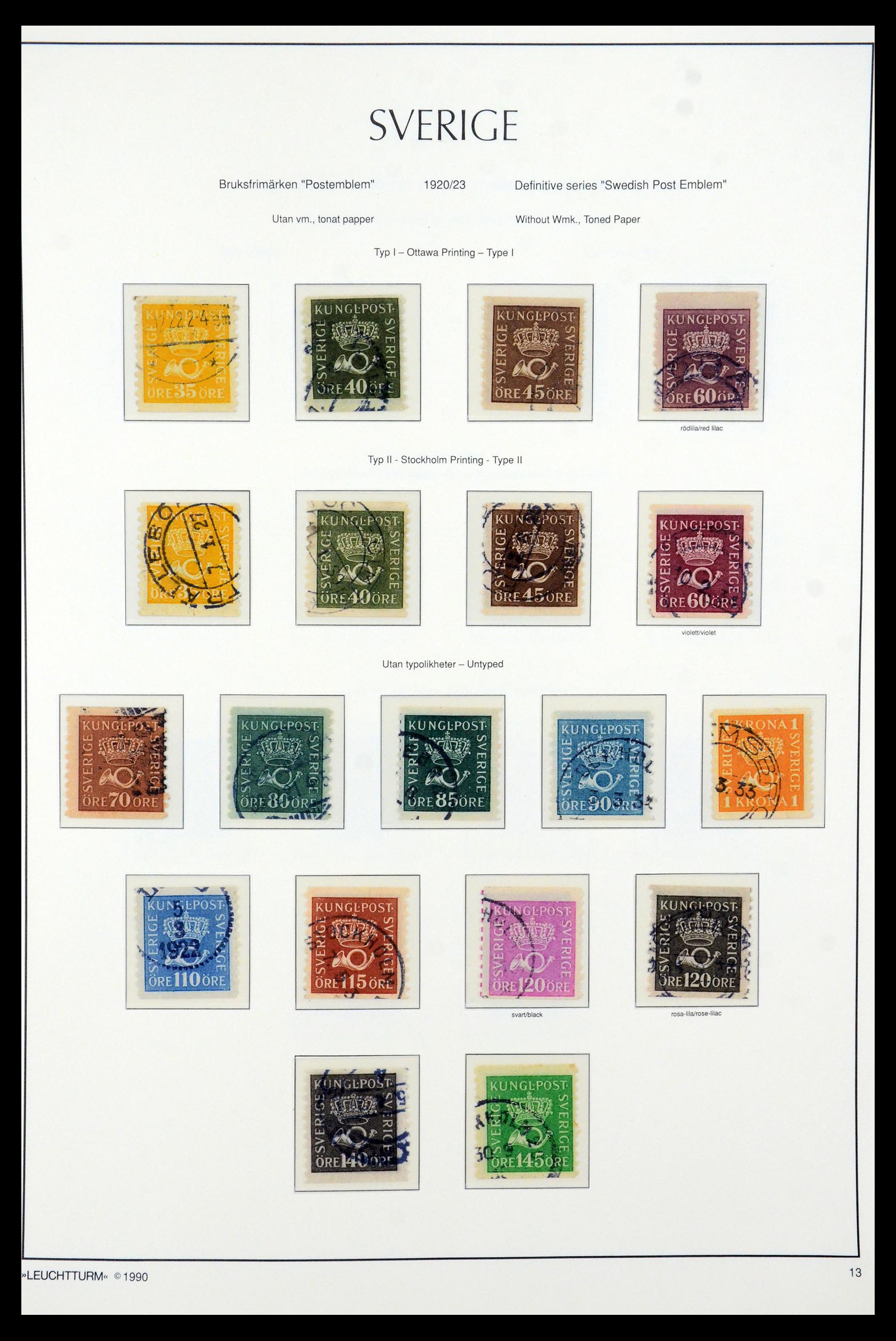 35415 014 - Stamp Collection 35415 Sweden 1855-1992.