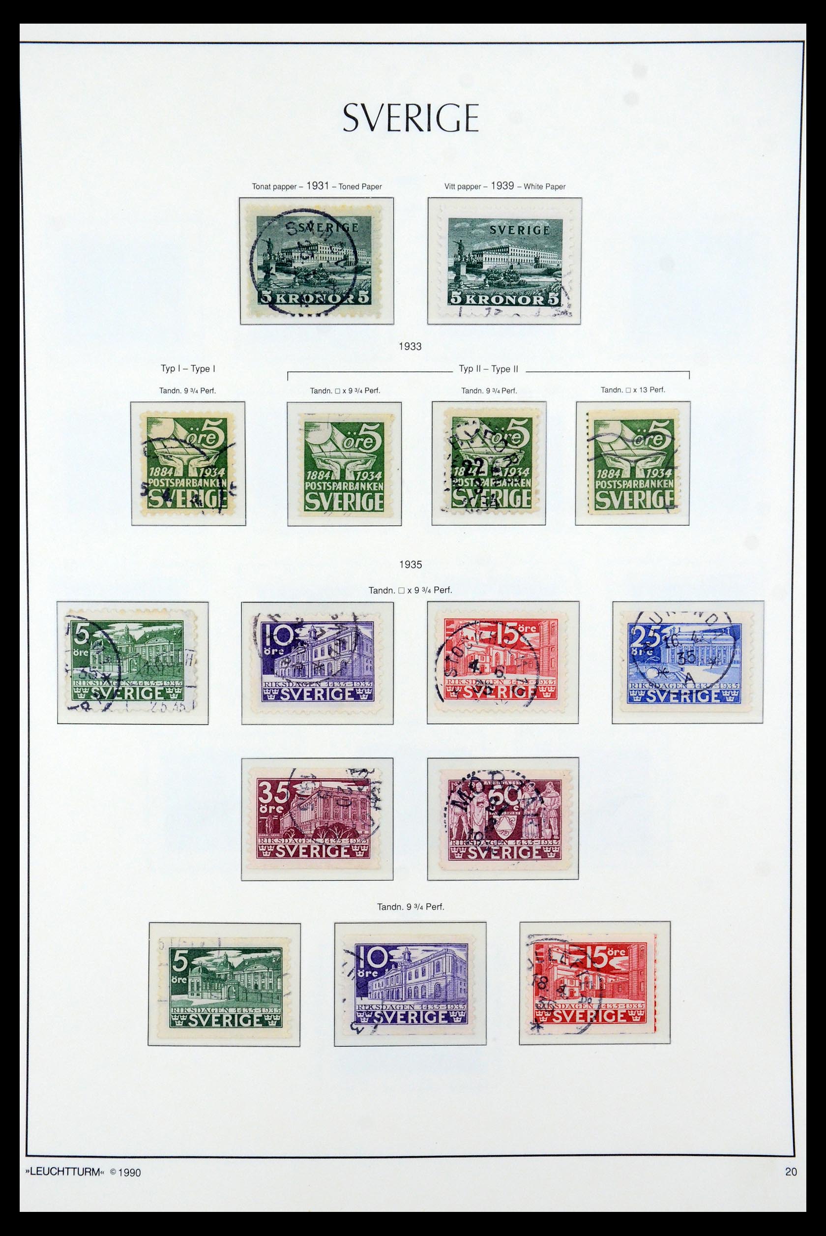 35415 021 - Postzegelverzameling 35415 Zweden 1855-1992.