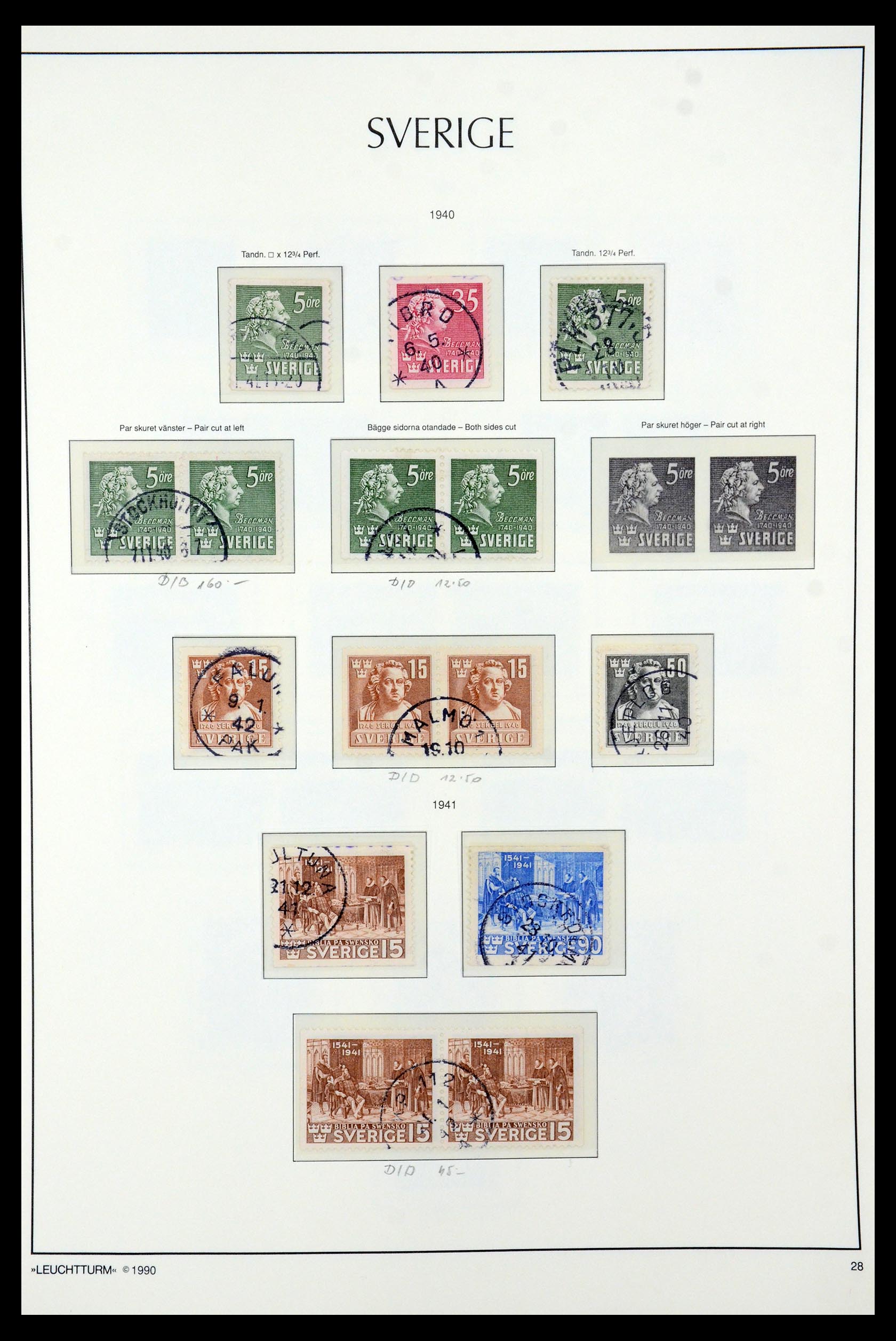 35415 030 - Postzegelverzameling 35415 Zweden 1855-1992.