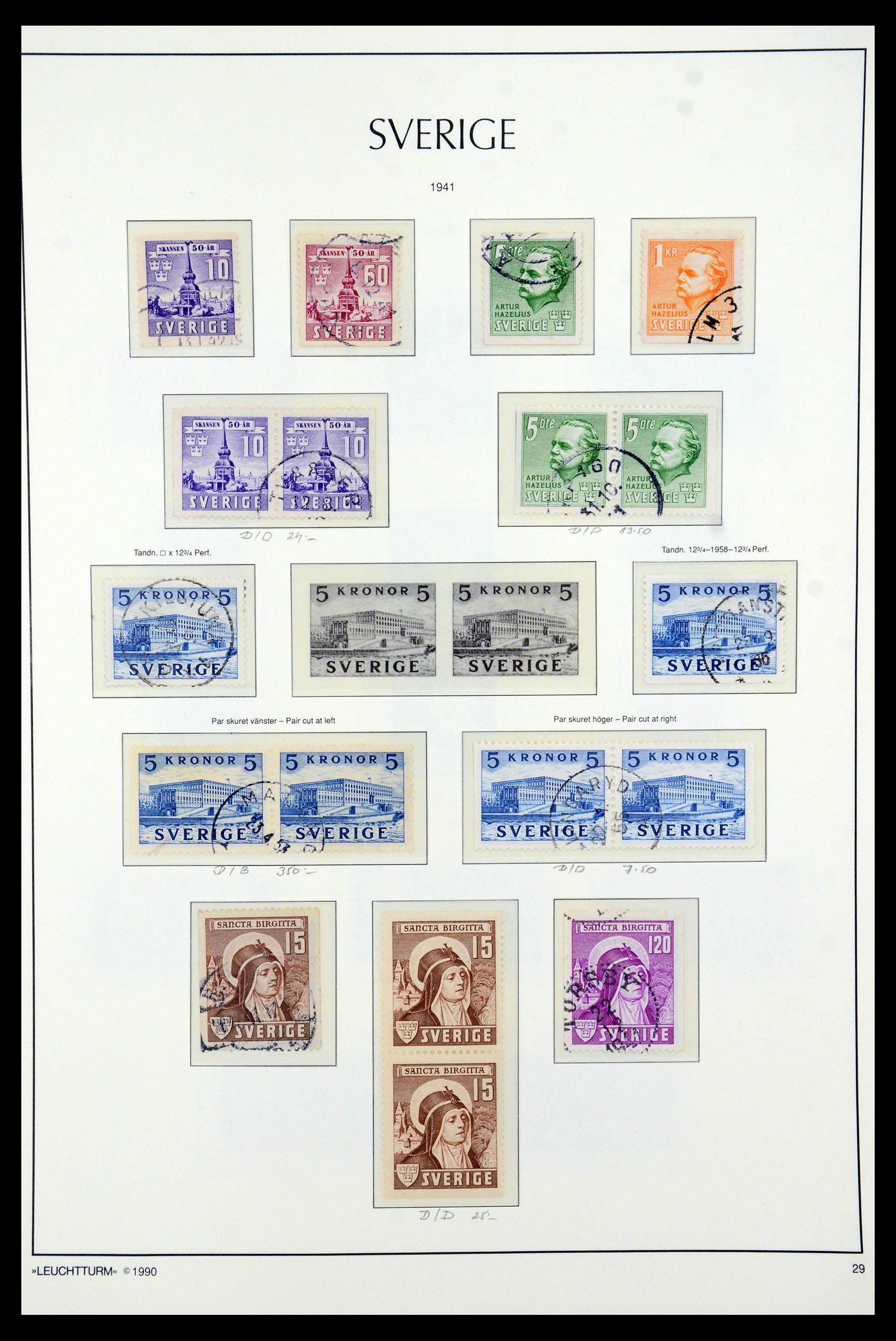 35415 031 - Postzegelverzameling 35415 Zweden 1855-1992.