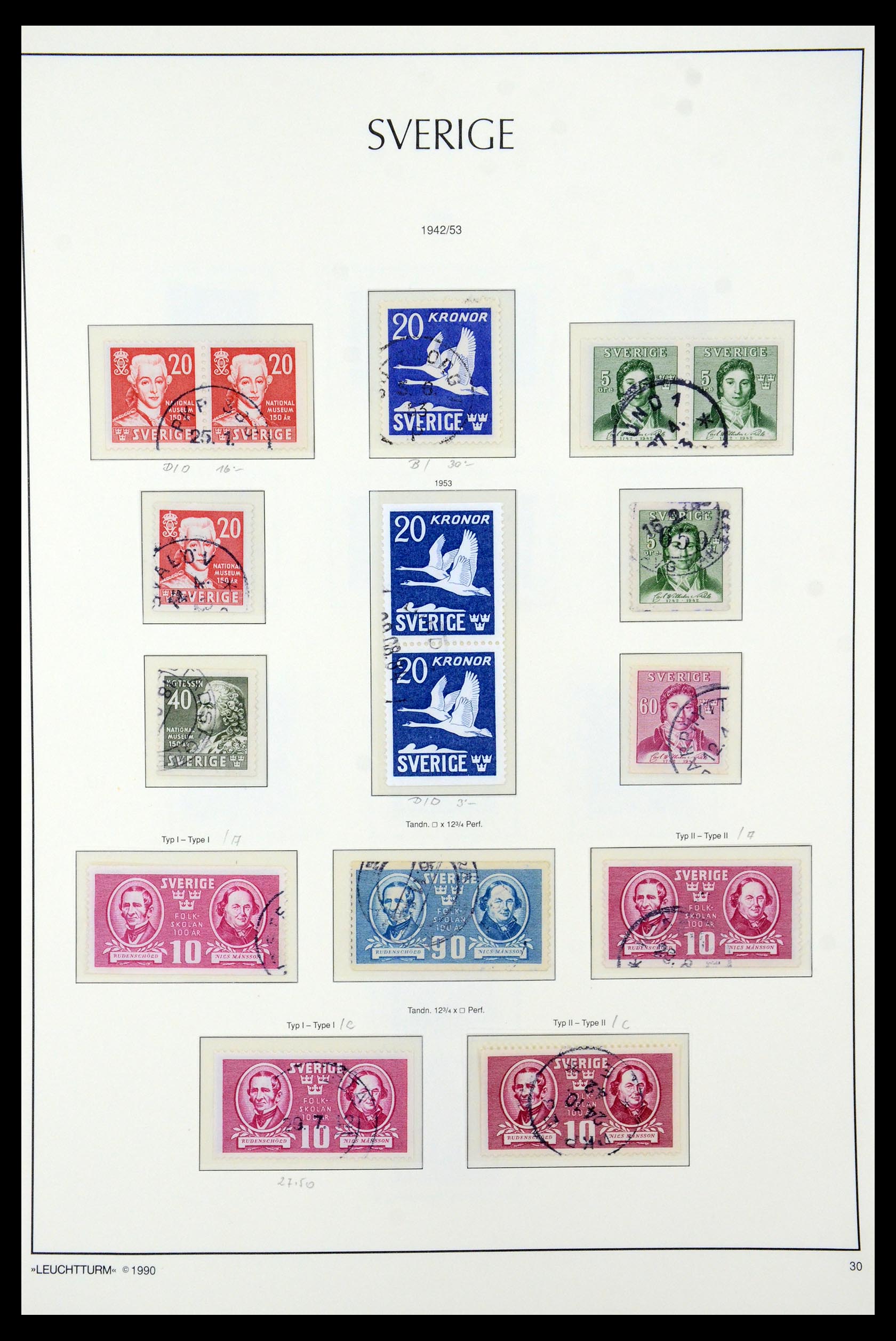 35415 032 - Postzegelverzameling 35415 Zweden 1855-1992.