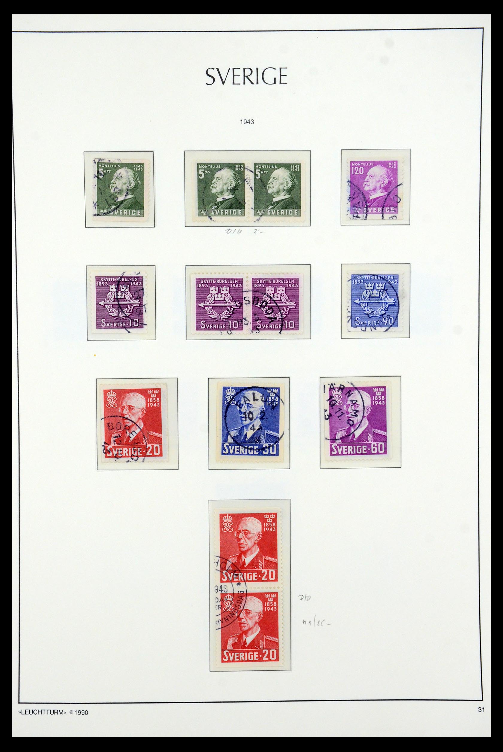 35415 033 - Postzegelverzameling 35415 Zweden 1855-1992.
