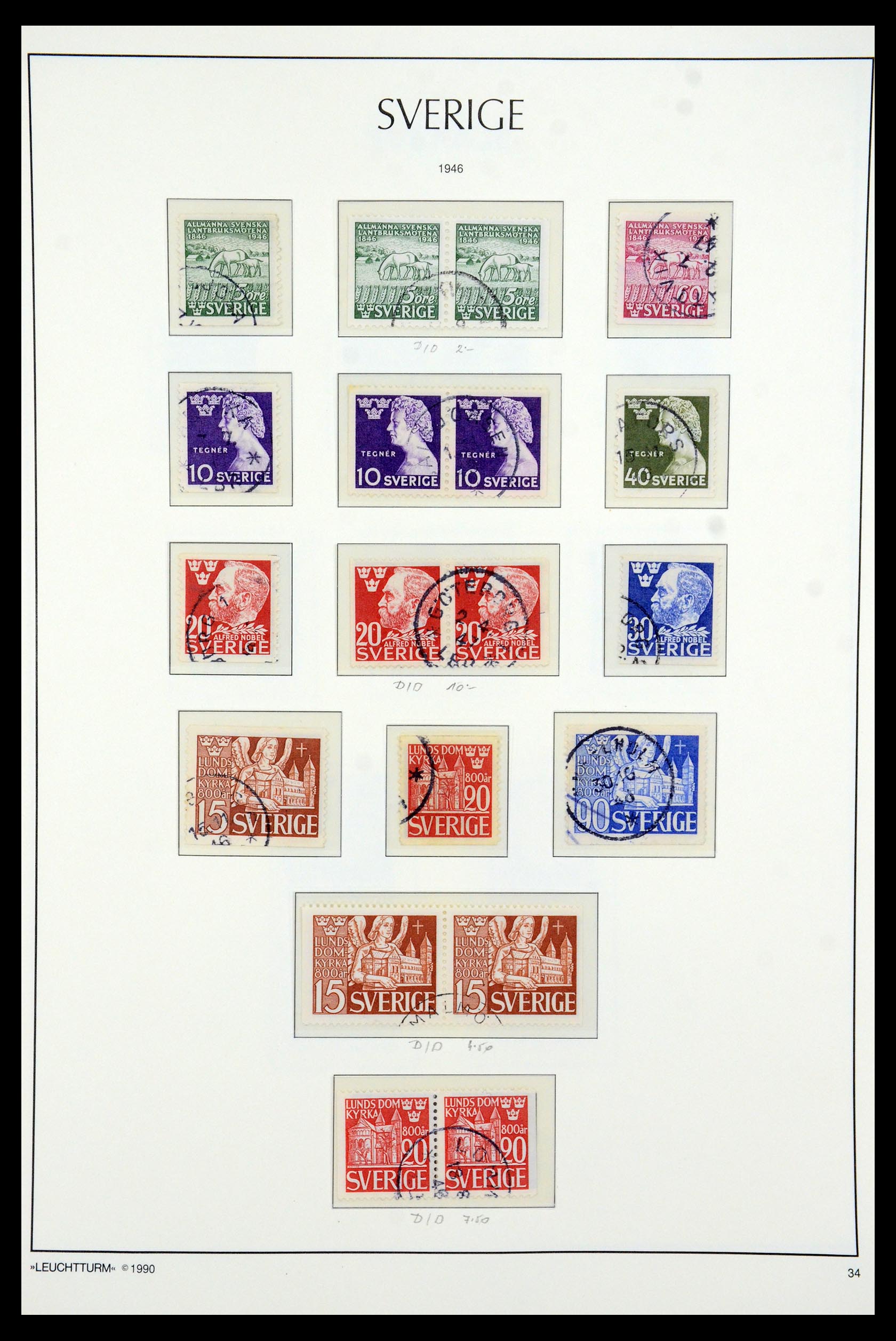 35415 036 - Postzegelverzameling 35415 Zweden 1855-1992.