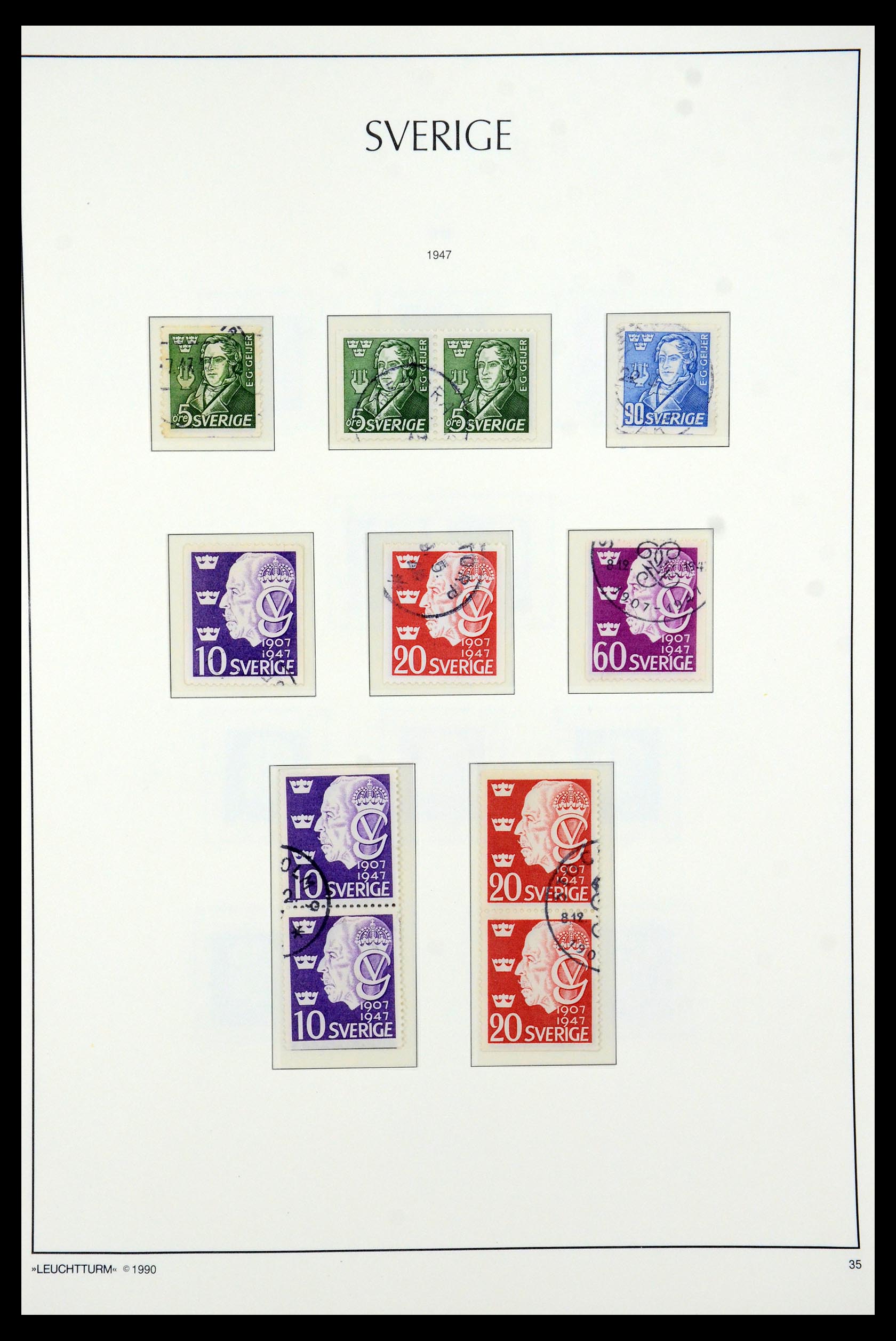 35415 037 - Postzegelverzameling 35415 Zweden 1855-1992.