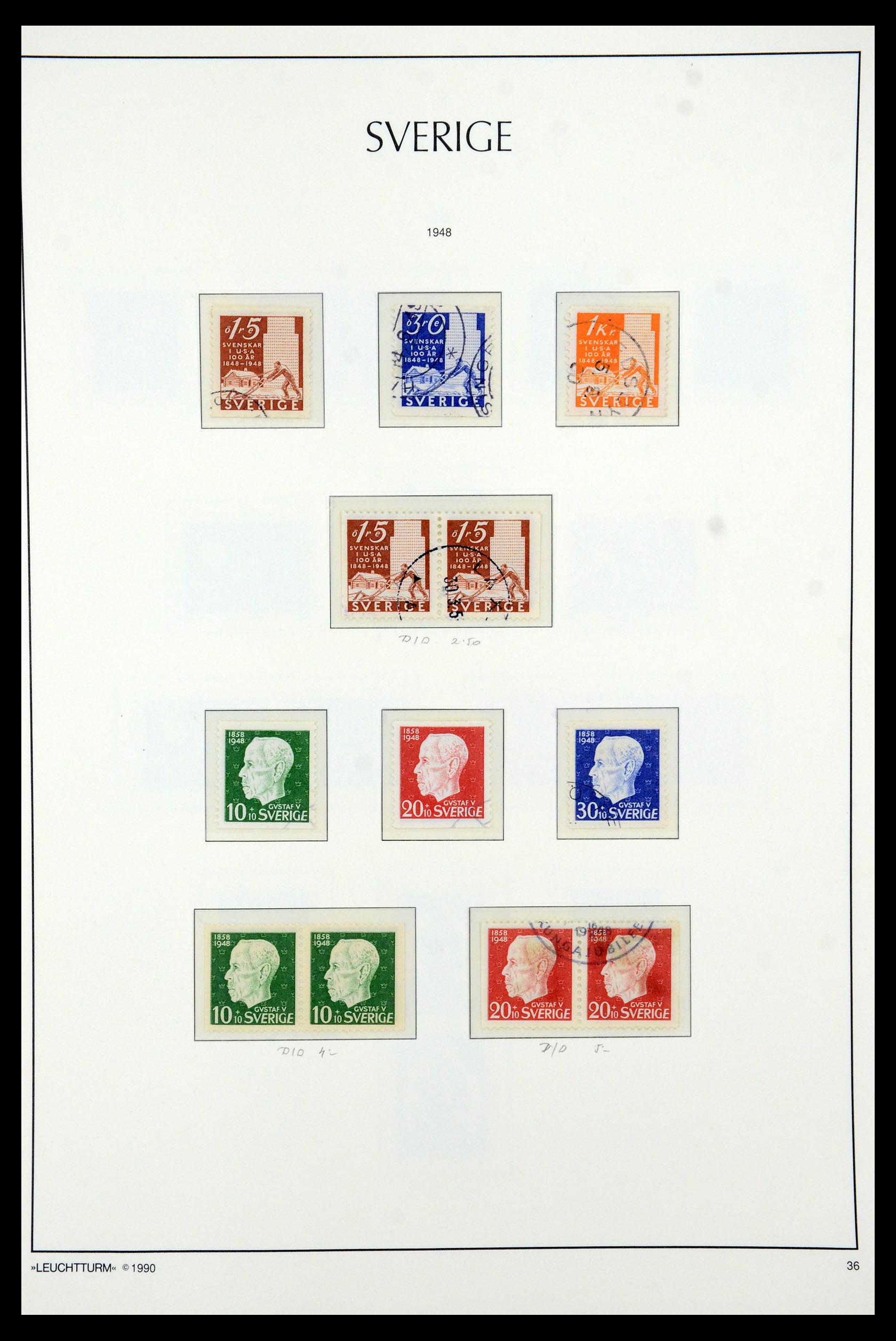 35415 038 - Stamp Collection 35415 Sweden 1855-1992.