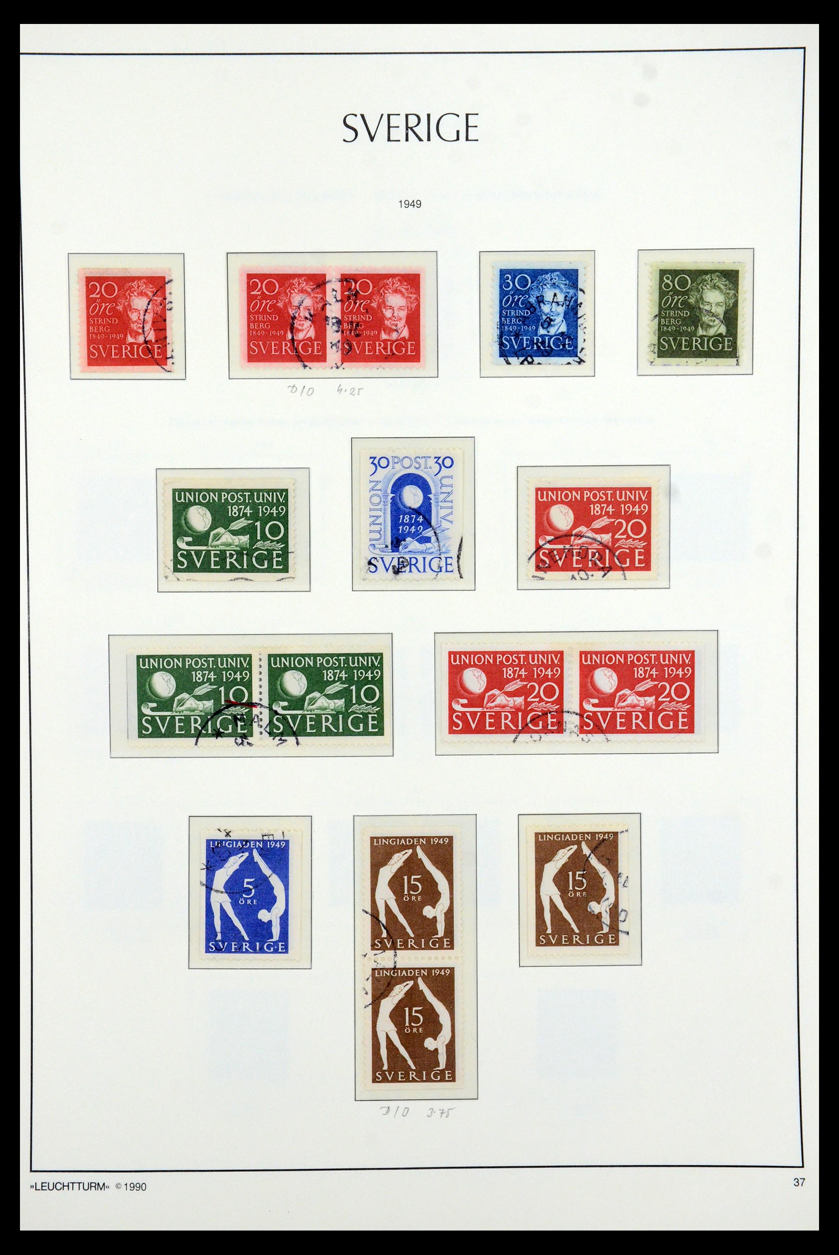 35415 039 - Stamp Collection 35415 Sweden 1855-1992.