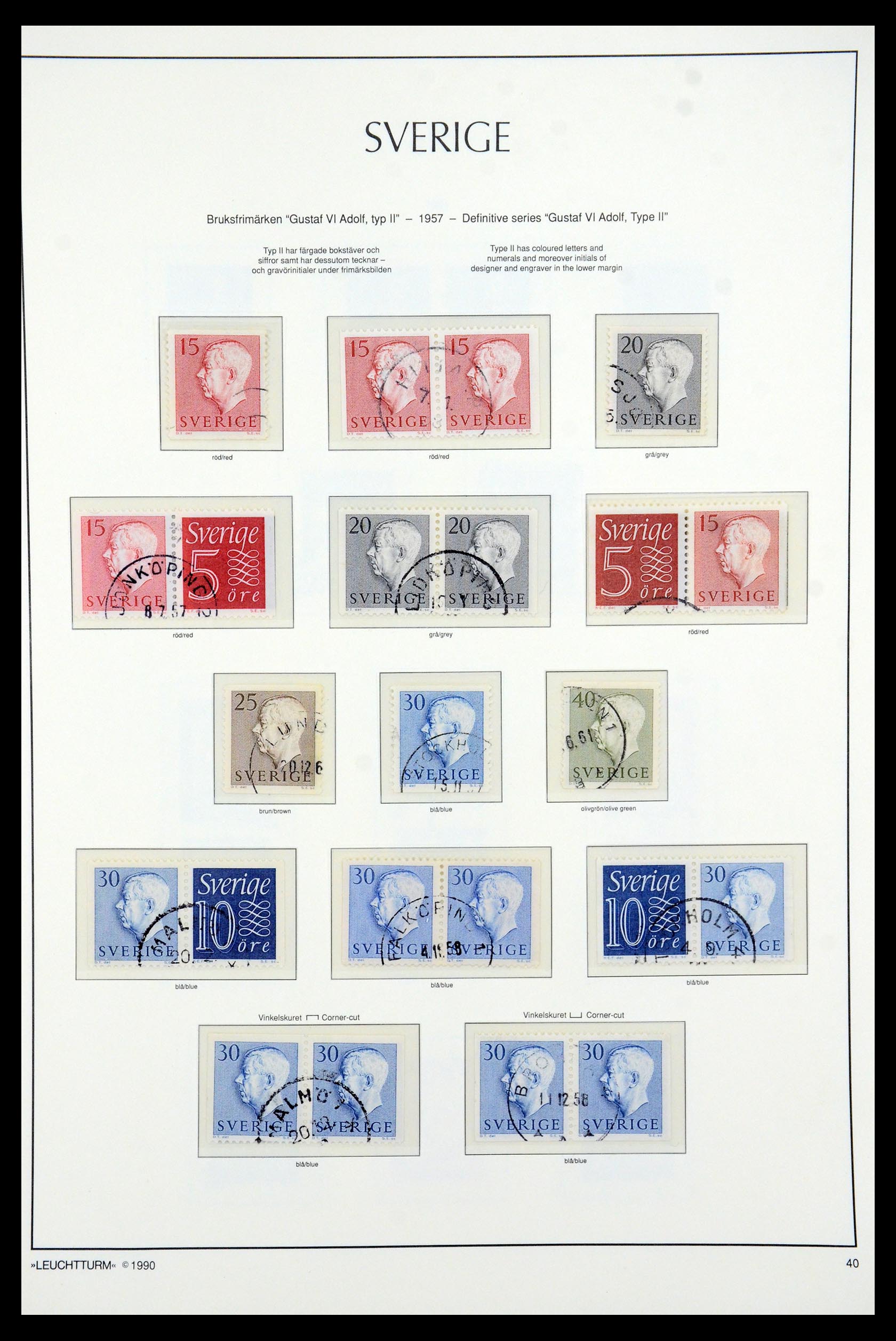 35415 042 - Postzegelverzameling 35415 Zweden 1855-1992.