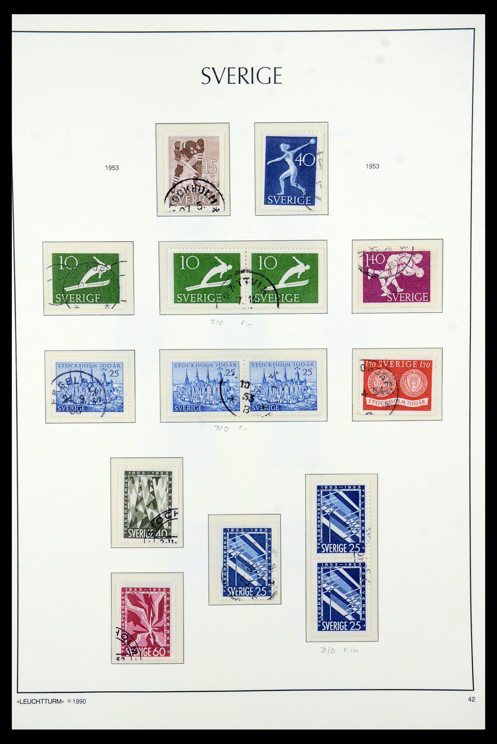35415 044 - Postzegelverzameling 35415 Zweden 1855-1992.