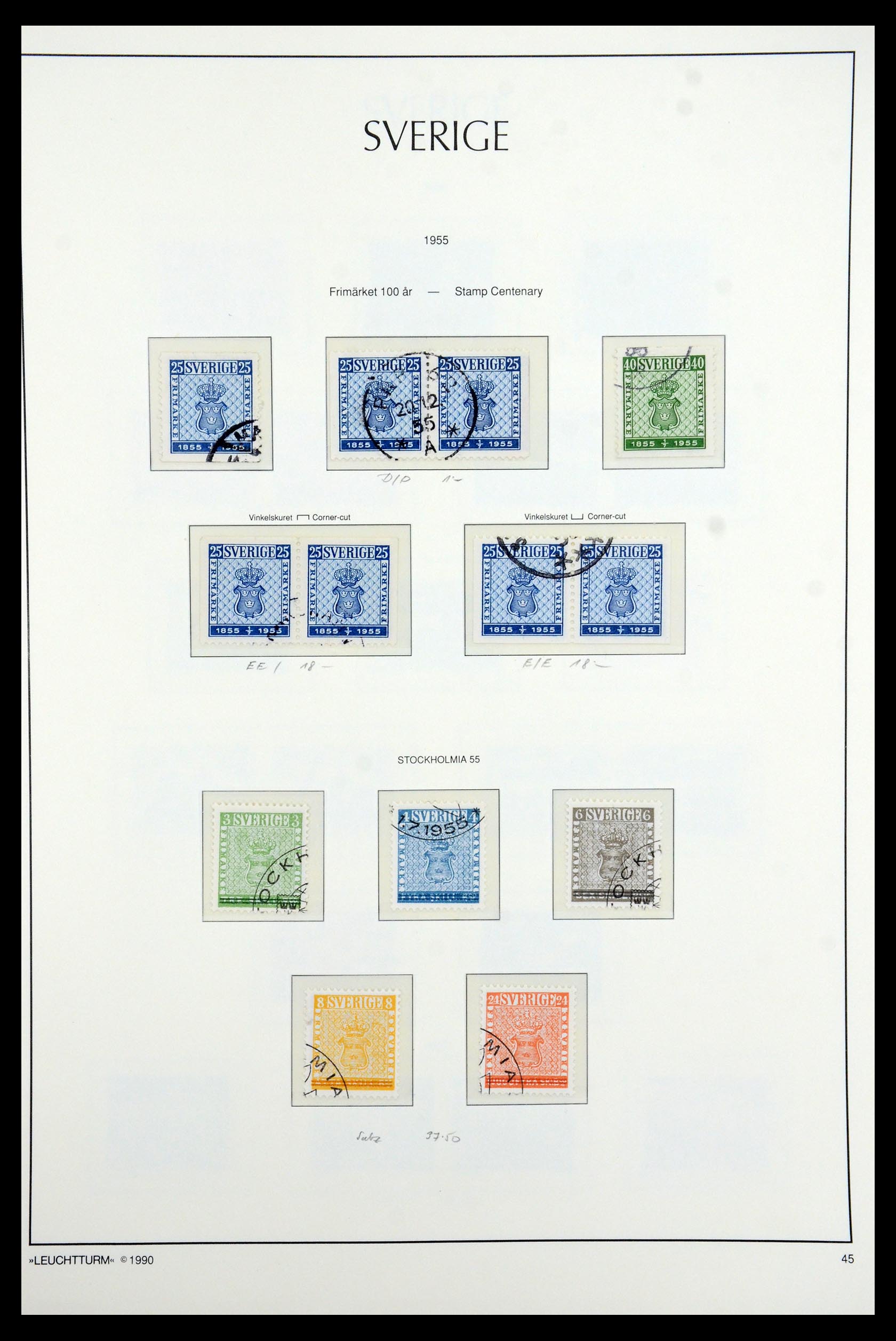 35415 047 - Postzegelverzameling 35415 Zweden 1855-1992.