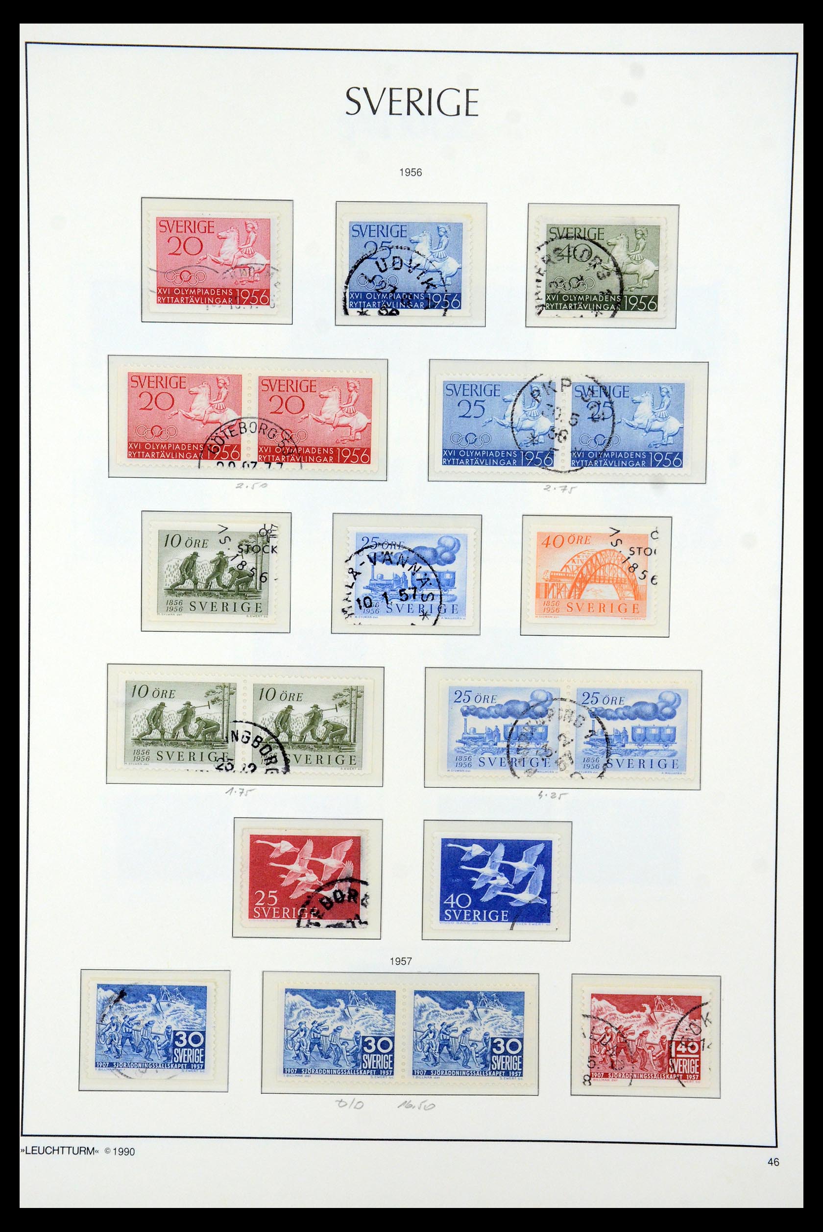 35415 048 - Postzegelverzameling 35415 Zweden 1855-1992.