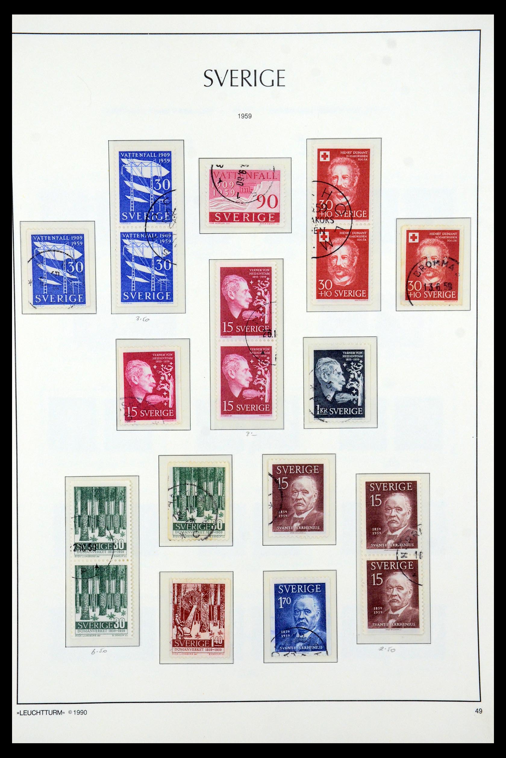 35415 051 - Postzegelverzameling 35415 Zweden 1855-1992.