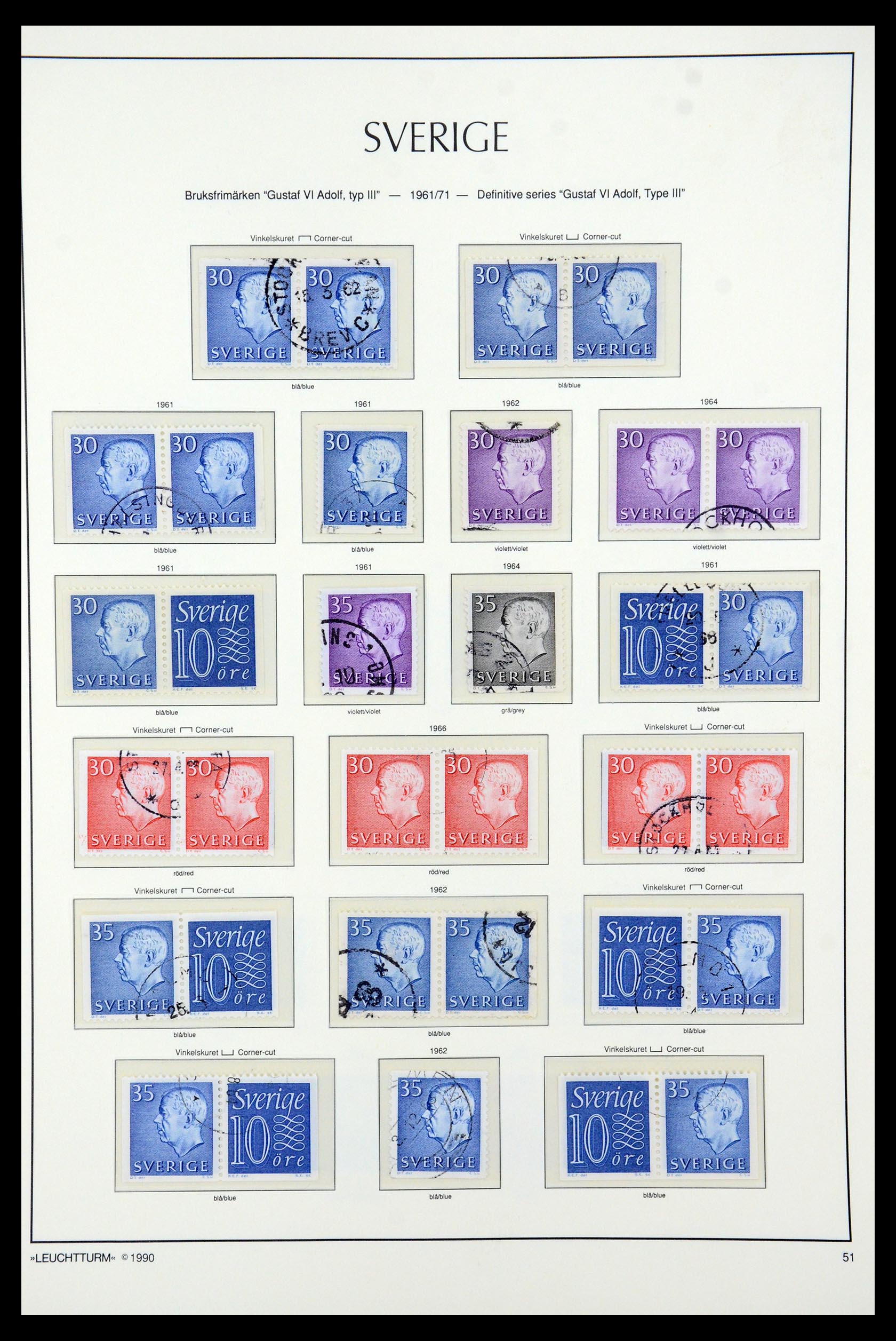 35415 053 - Postzegelverzameling 35415 Zweden 1855-1992.