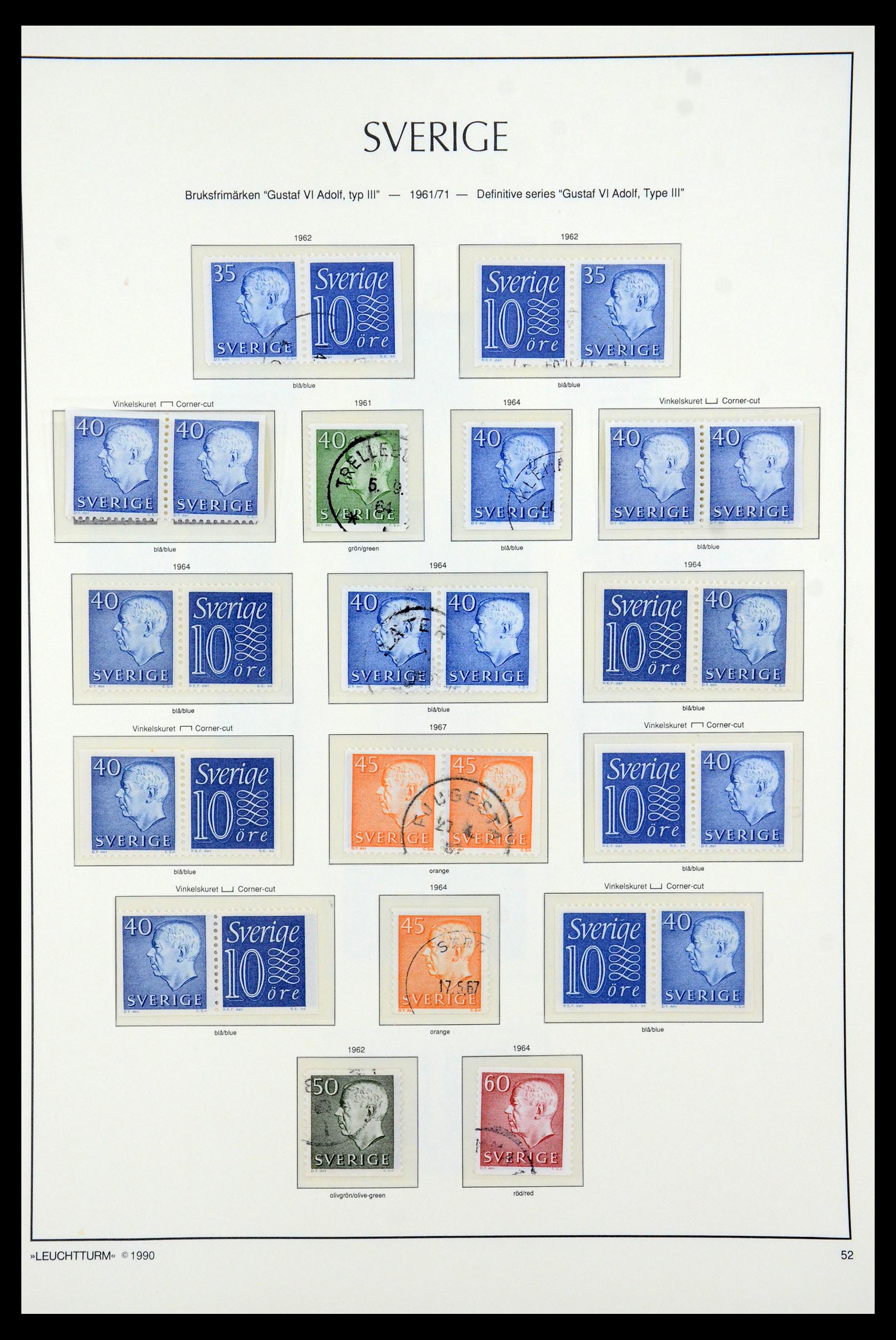 35415 054 - Postzegelverzameling 35415 Zweden 1855-1992.