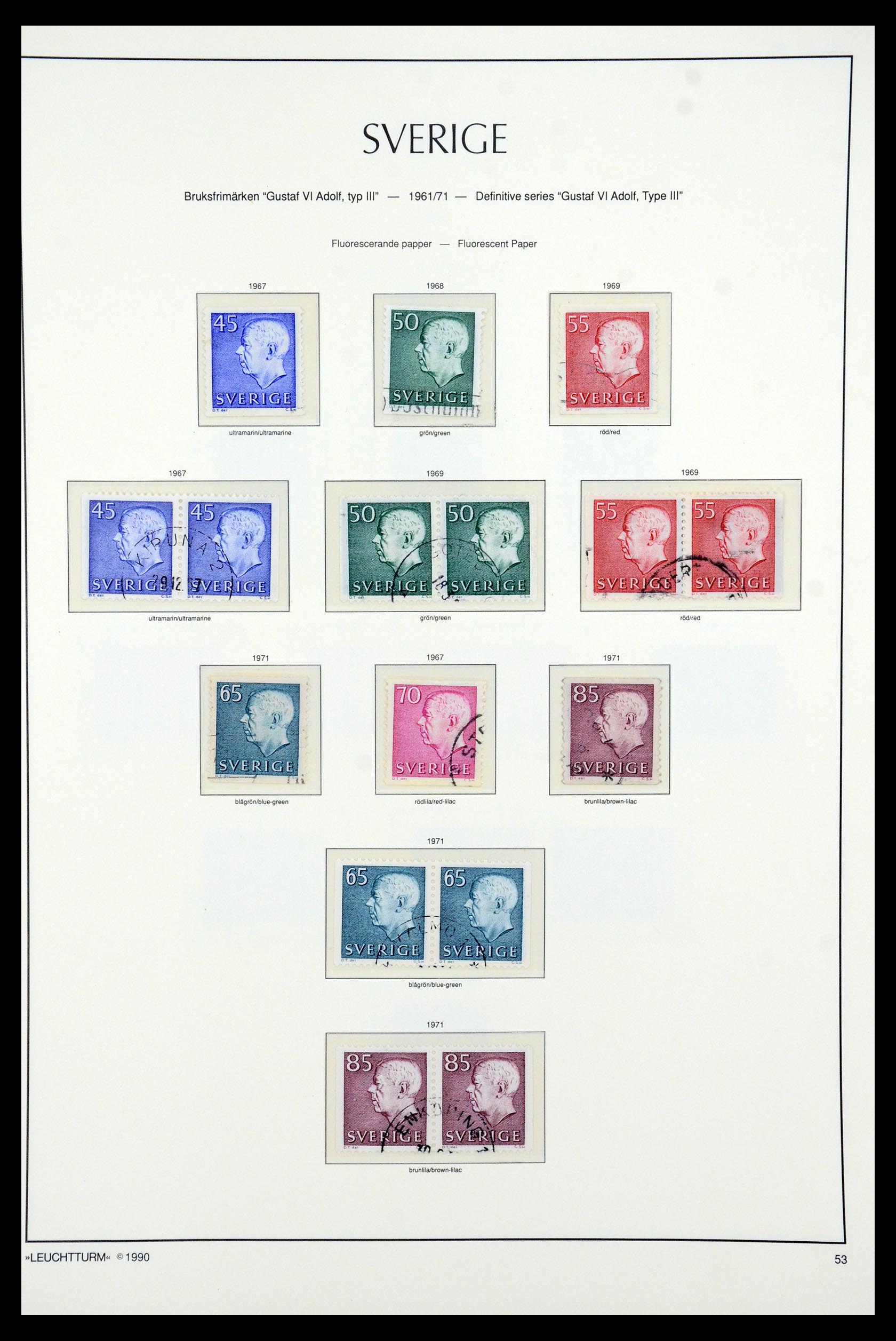 35415 055 - Postzegelverzameling 35415 Zweden 1855-1992.