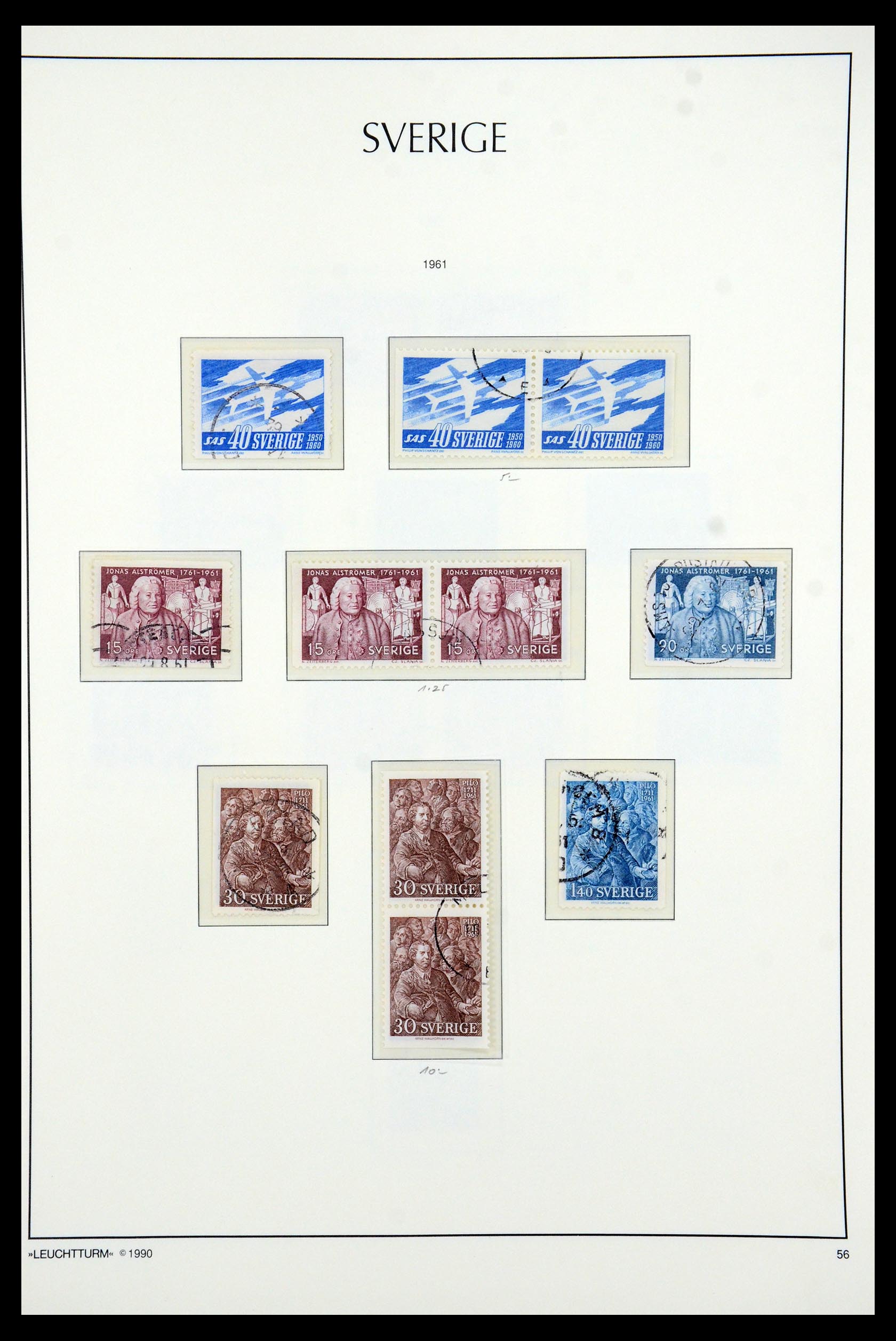 35415 058 - Postzegelverzameling 35415 Zweden 1855-1992.