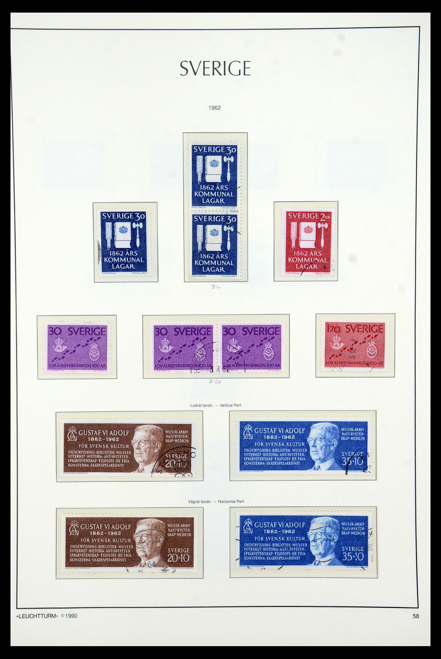 35415 060 - Postzegelverzameling 35415 Zweden 1855-1992.