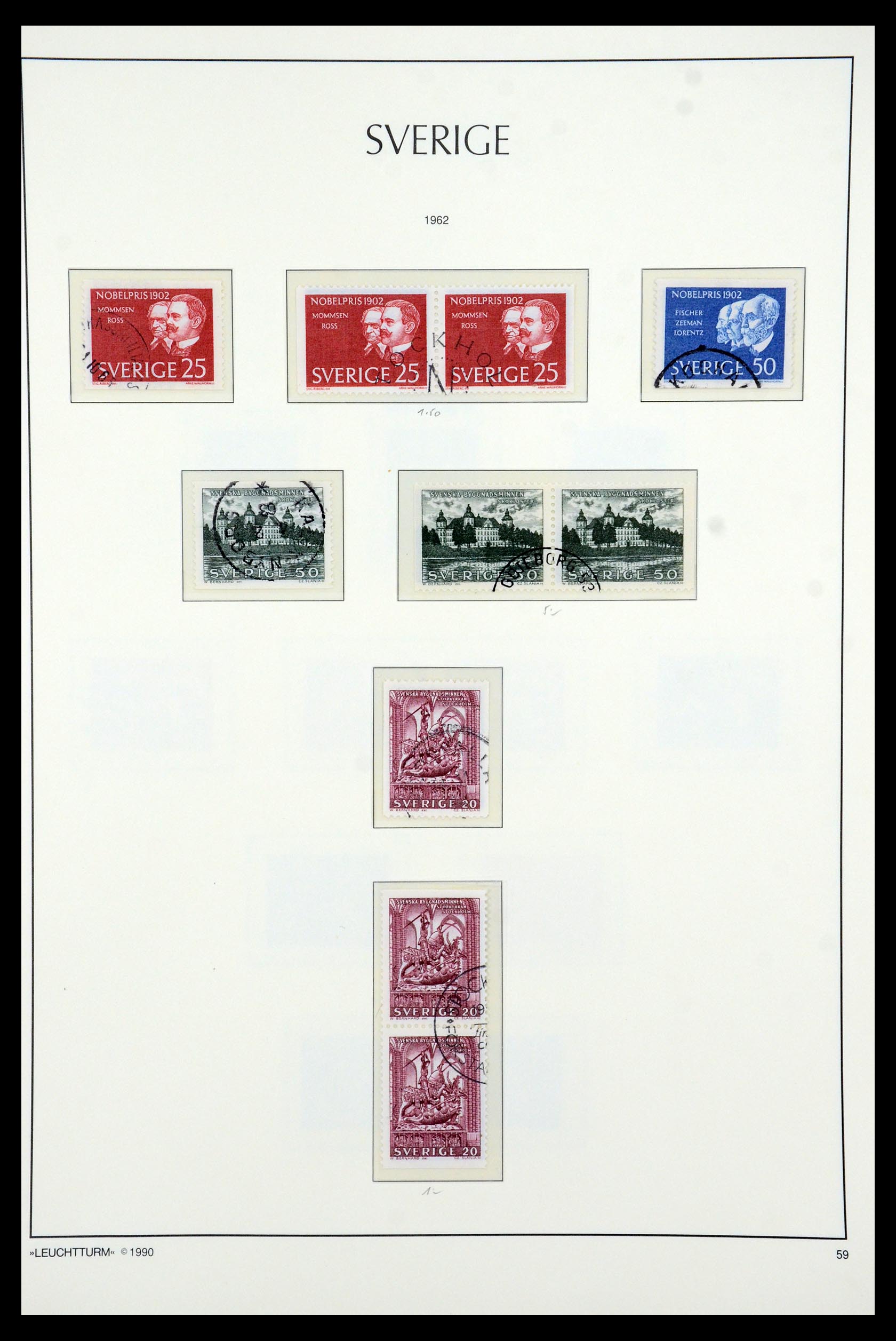 35415 061 - Postzegelverzameling 35415 Zweden 1855-1992.