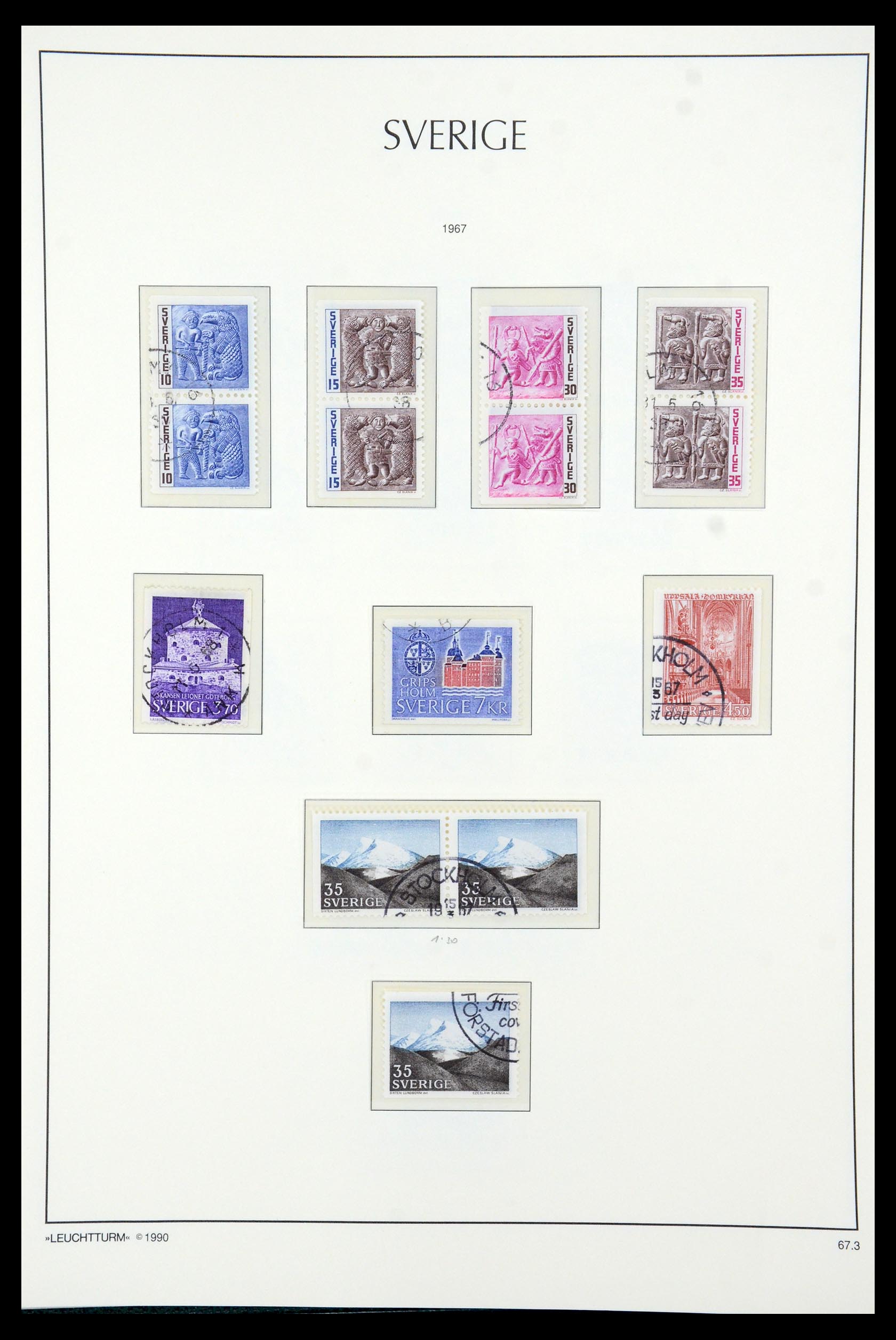 35415 071 - Postzegelverzameling 35415 Zweden 1855-1992.