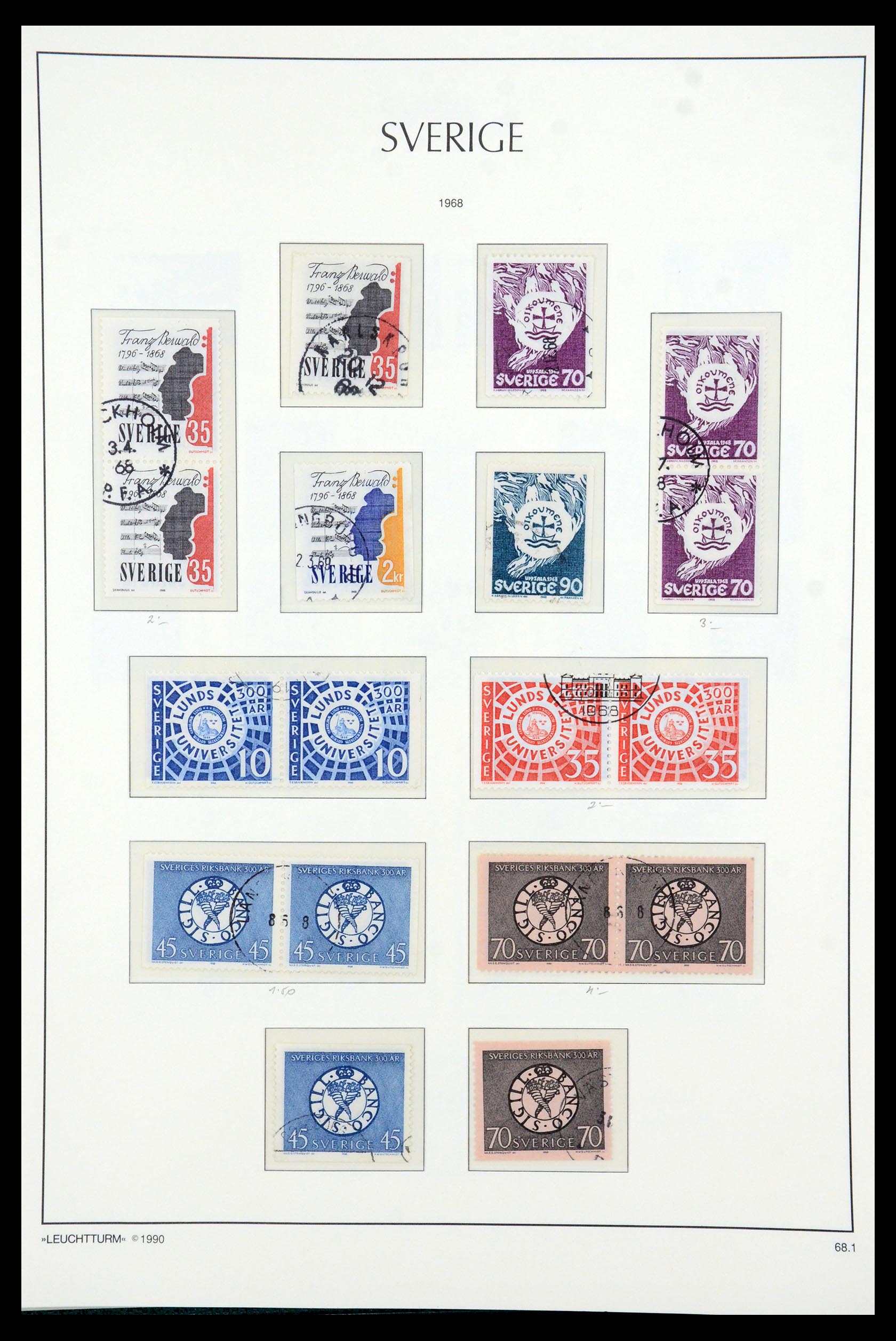 35415 073 - Postzegelverzameling 35415 Zweden 1855-1992.