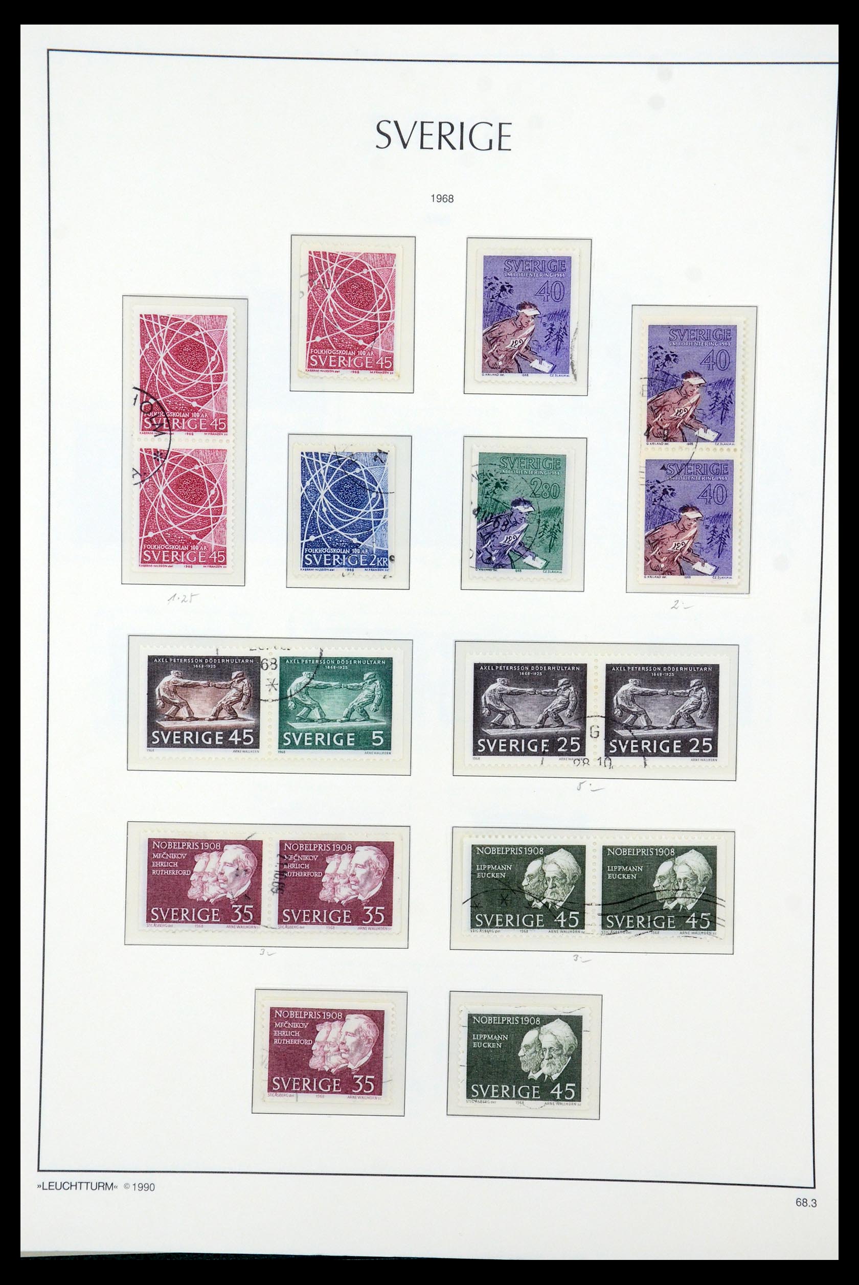 35415 075 - Postzegelverzameling 35415 Zweden 1855-1992.