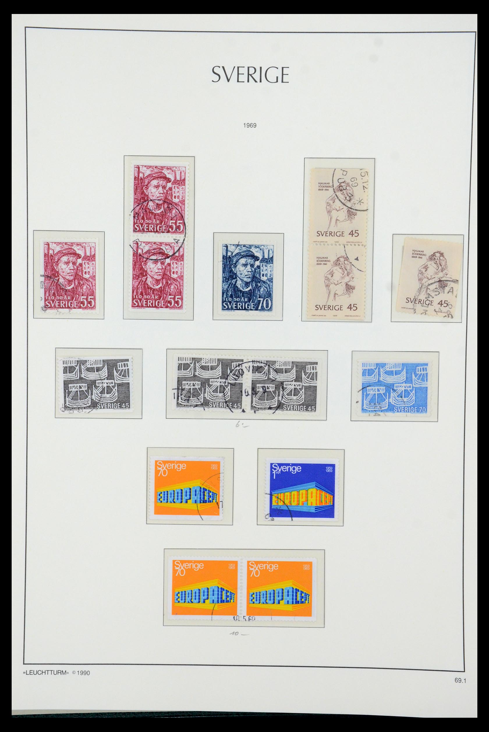 35415 076 - Postzegelverzameling 35415 Zweden 1855-1992.