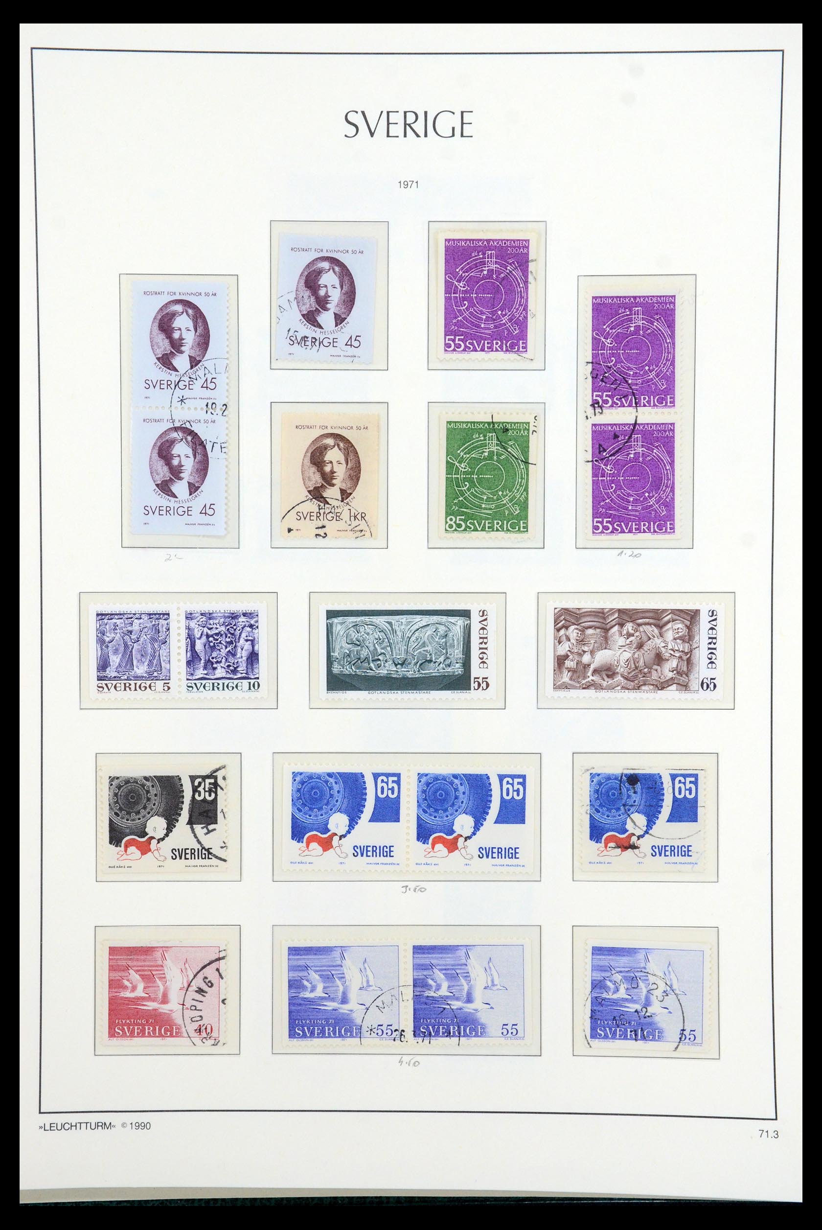 35415 087 - Postzegelverzameling 35415 Zweden 1855-1992.