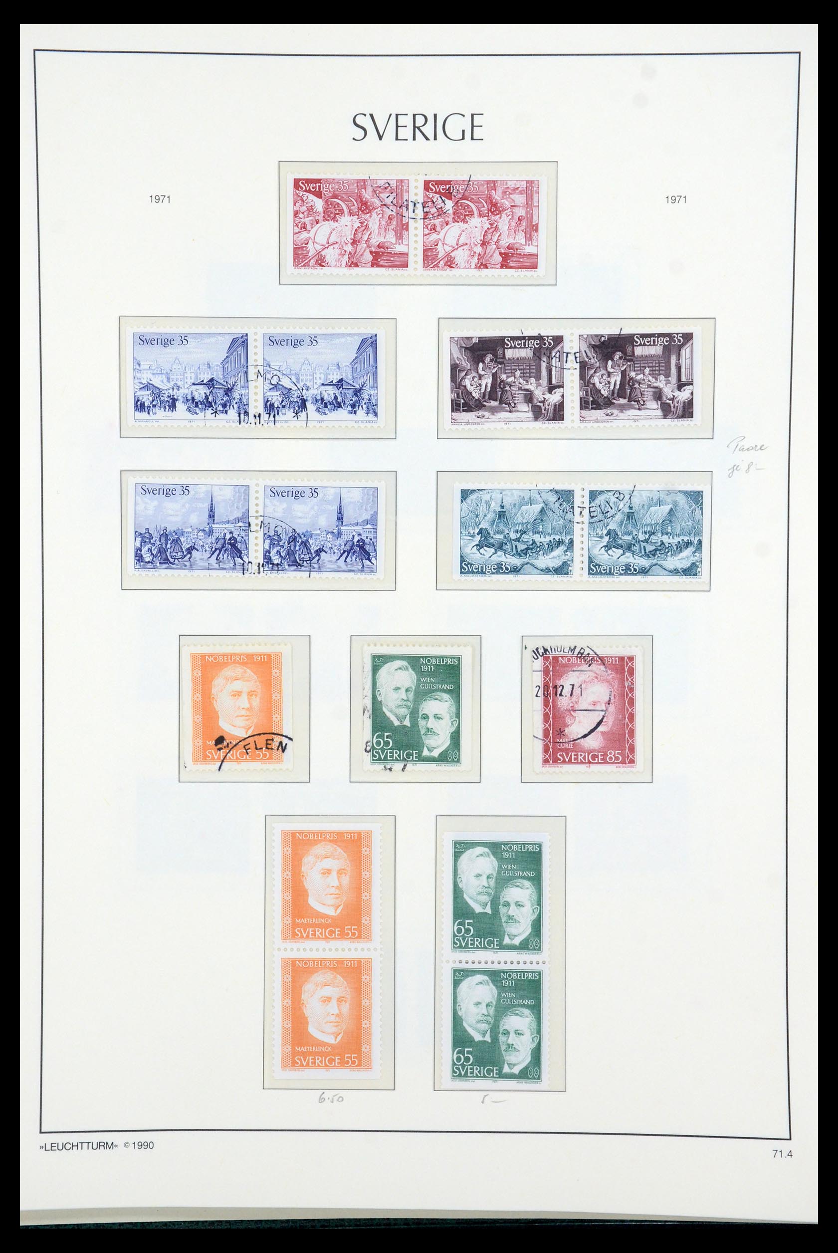 35415 088 - Postzegelverzameling 35415 Zweden 1855-1992.