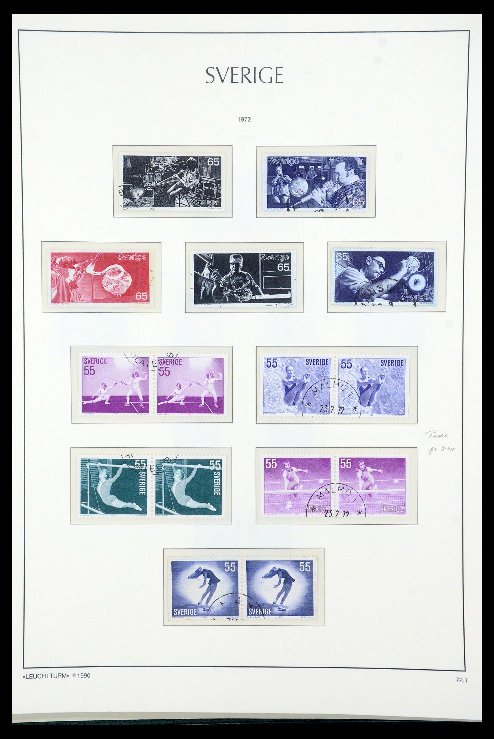 35415 089 - Postzegelverzameling 35415 Zweden 1855-1992.