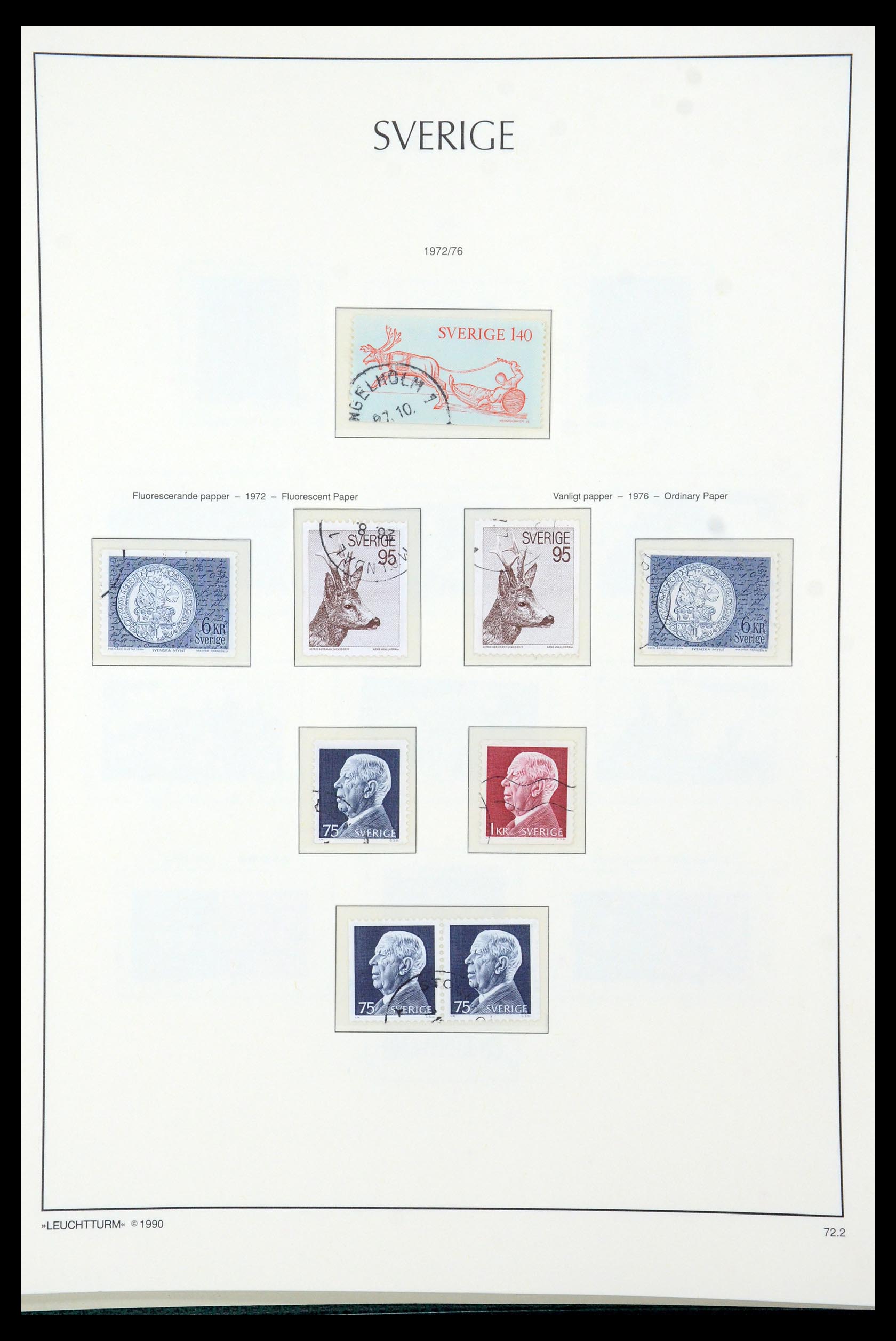 35415 090 - Postzegelverzameling 35415 Zweden 1855-1992.