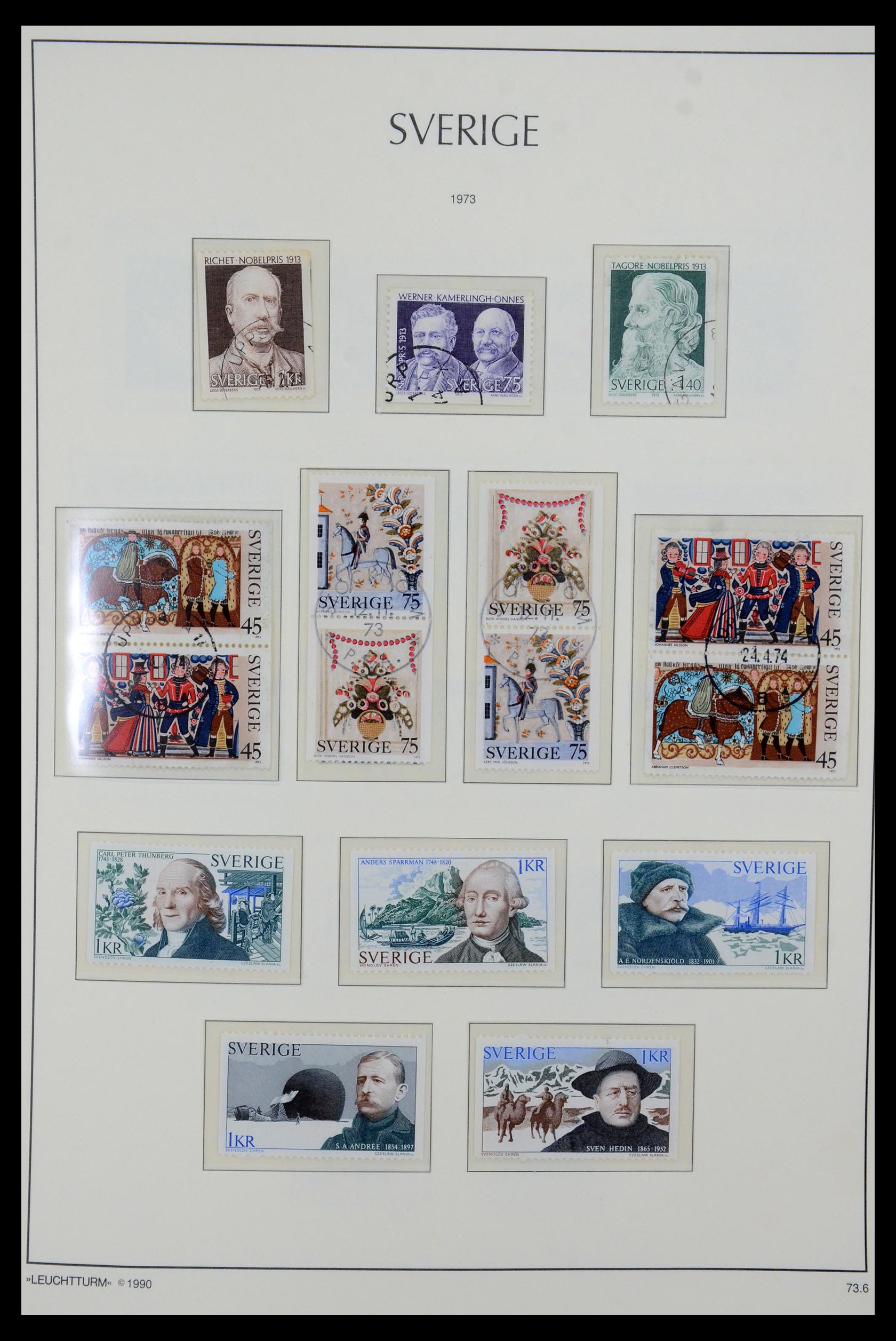 35415 100 - Postzegelverzameling 35415 Zweden 1855-1992.