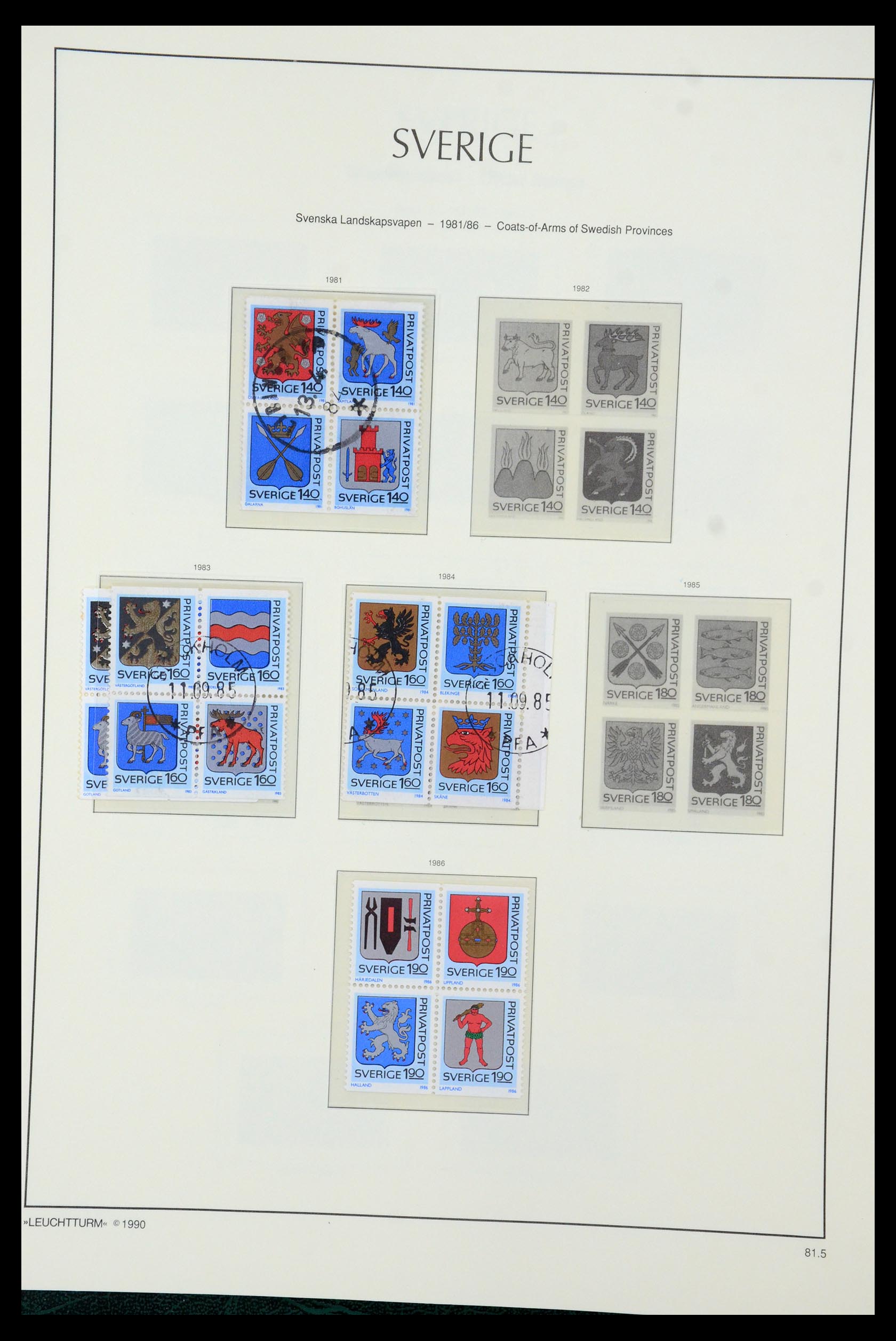 35415 184 - Postzegelverzameling 35415 Zweden 1855-1992.
