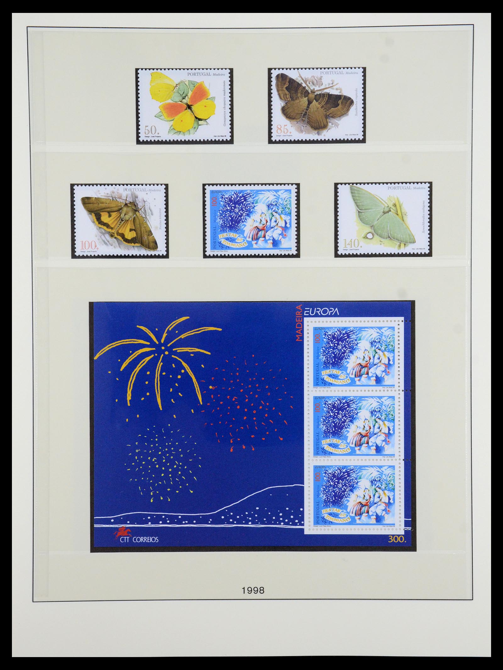 35418 082 - Postzegelverzameling 35418 Azoren en Madeira 1980-2007.