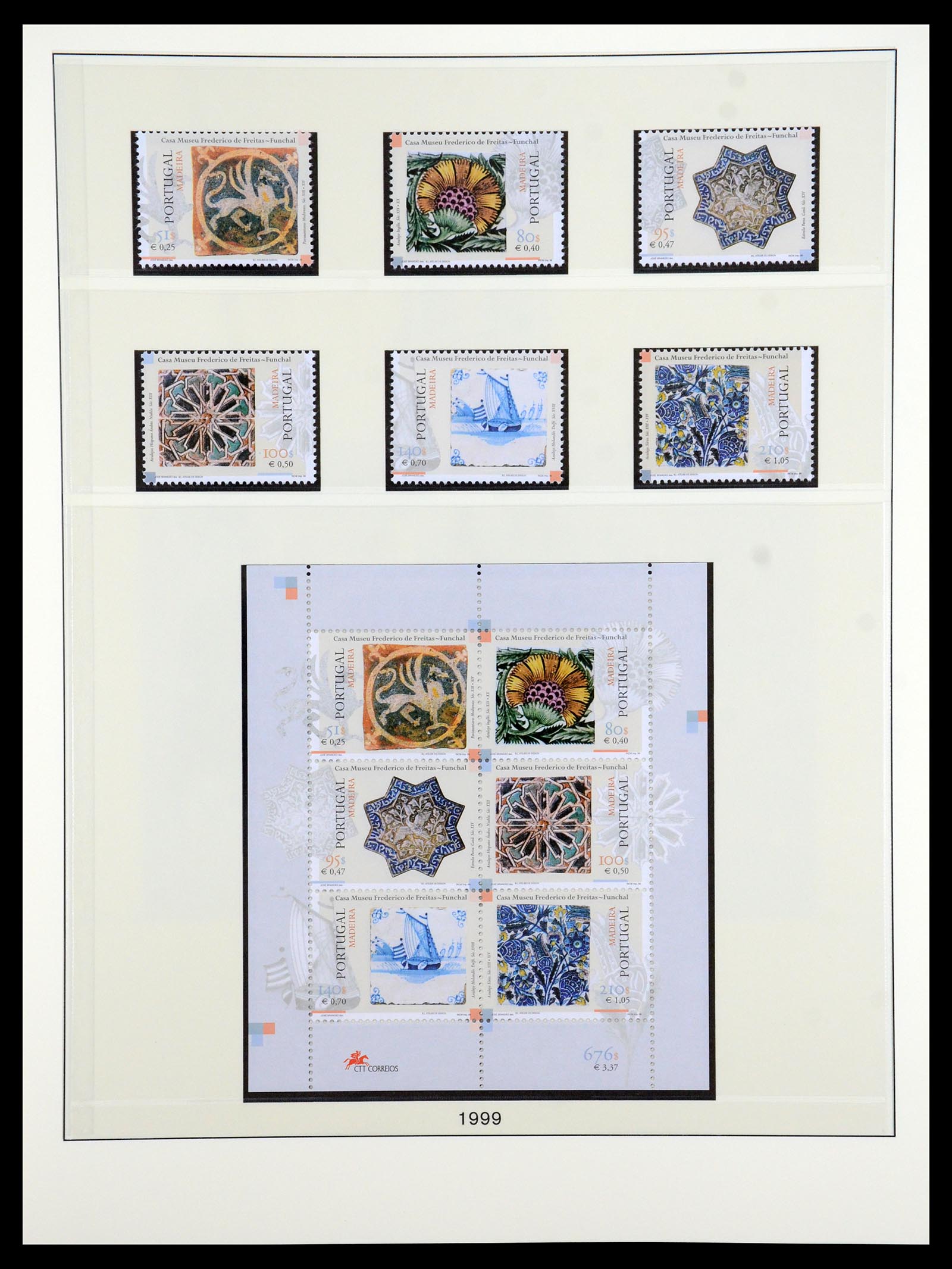 35418 084 - Postzegelverzameling 35418 Azoren en Madeira 1980-2007.