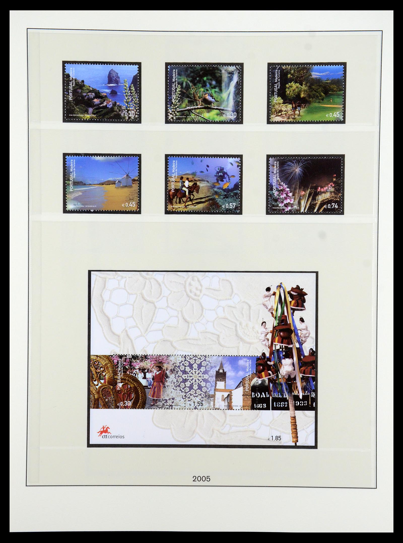 35418 096 - Postzegelverzameling 35418 Azoren en Madeira 1980-2007.
