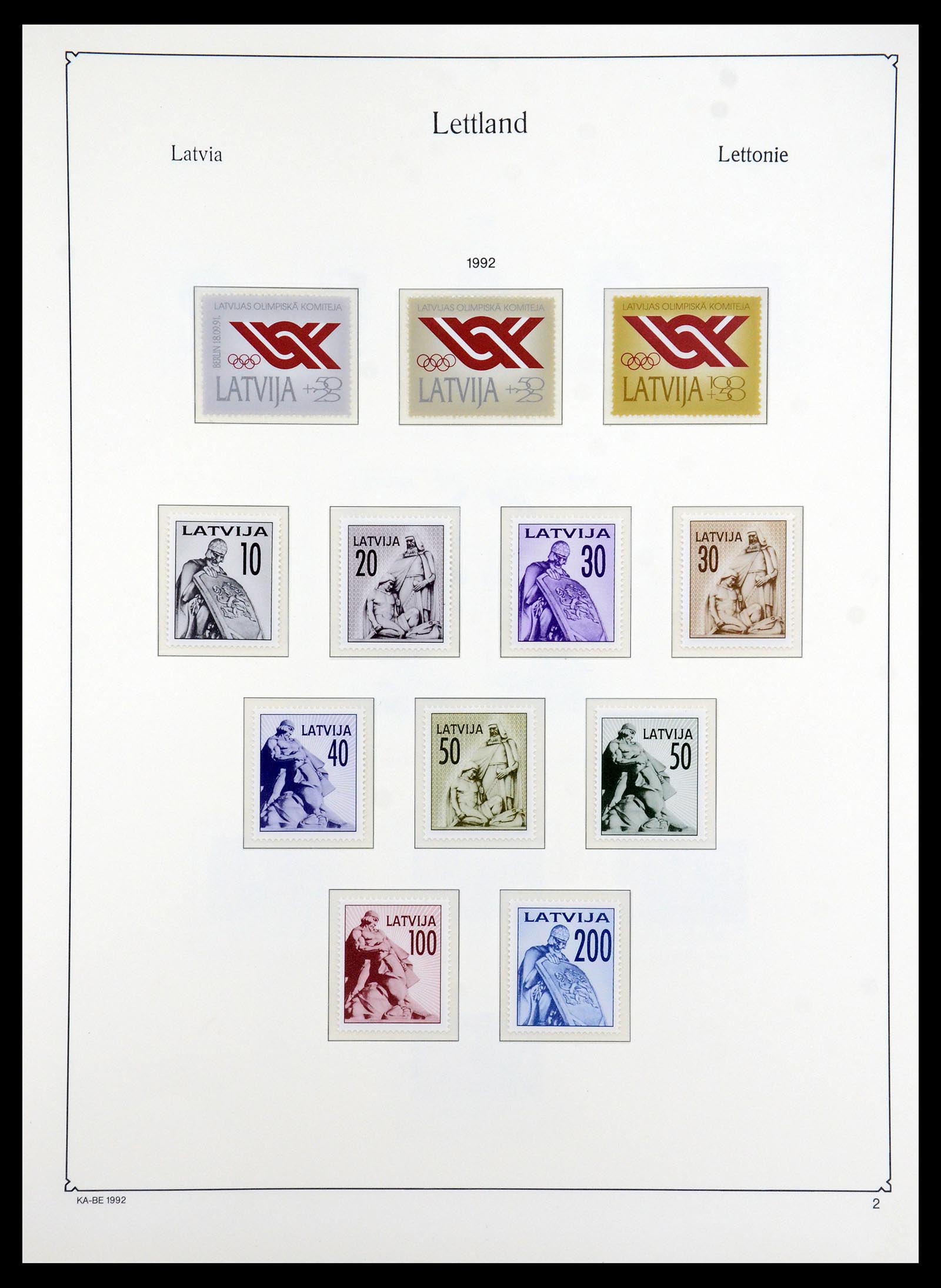 35421 002 - Postzegelverzameling 35421 Letland 1991-2012.