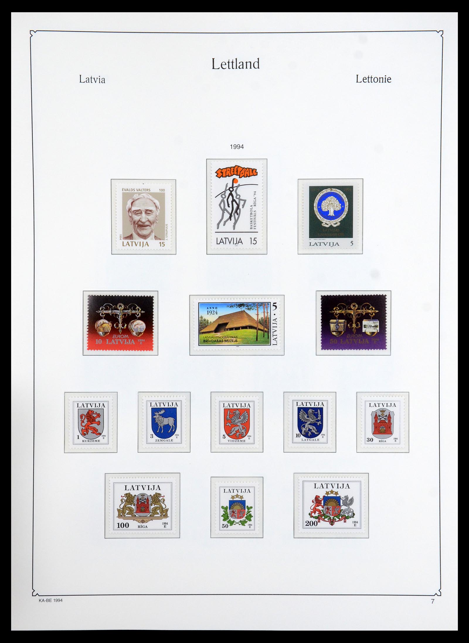35421 007 - Postzegelverzameling 35421 Letland 1991-2012.