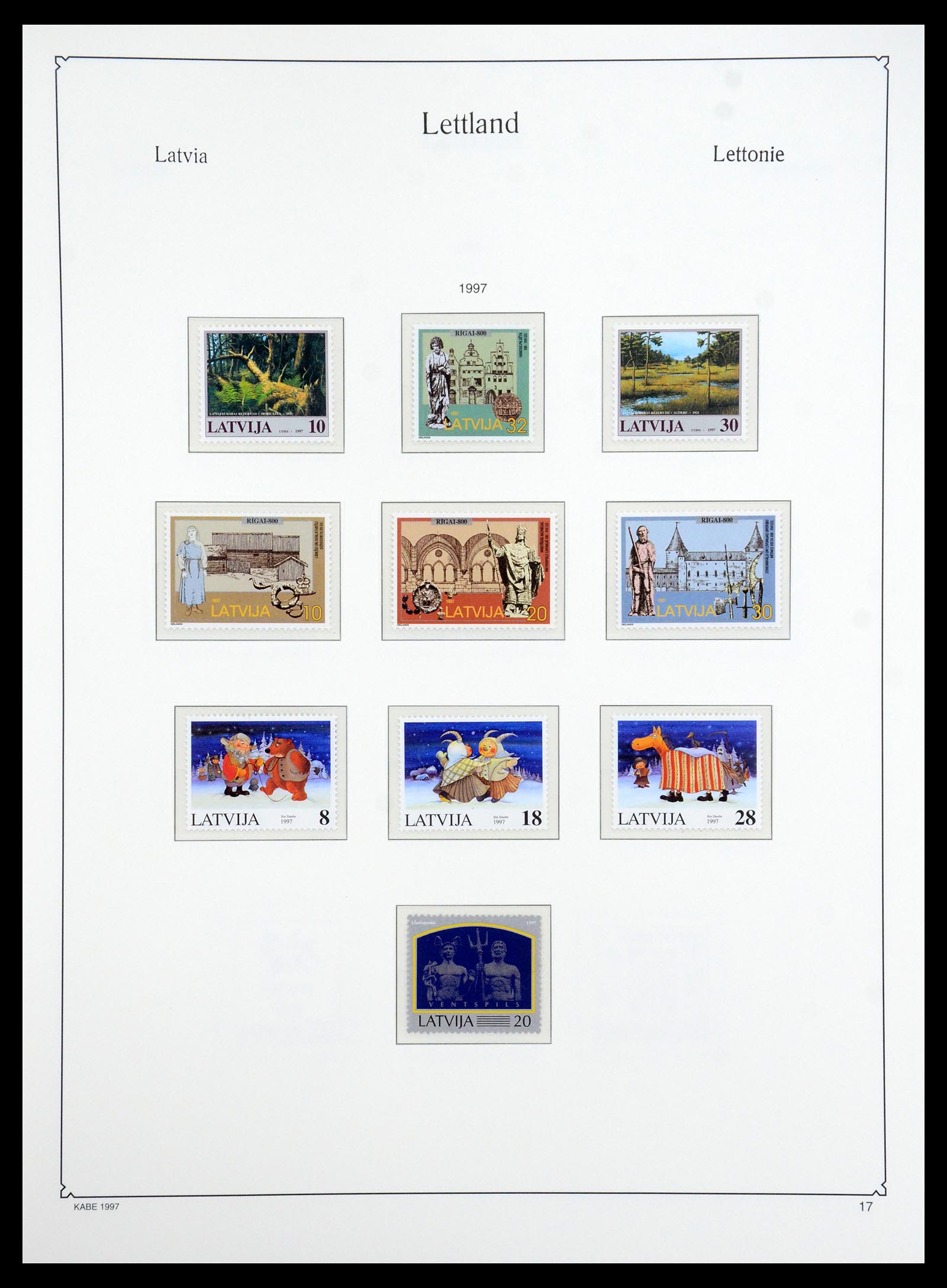 35421 017 - Postzegelverzameling 35421 Letland 1991-2012.