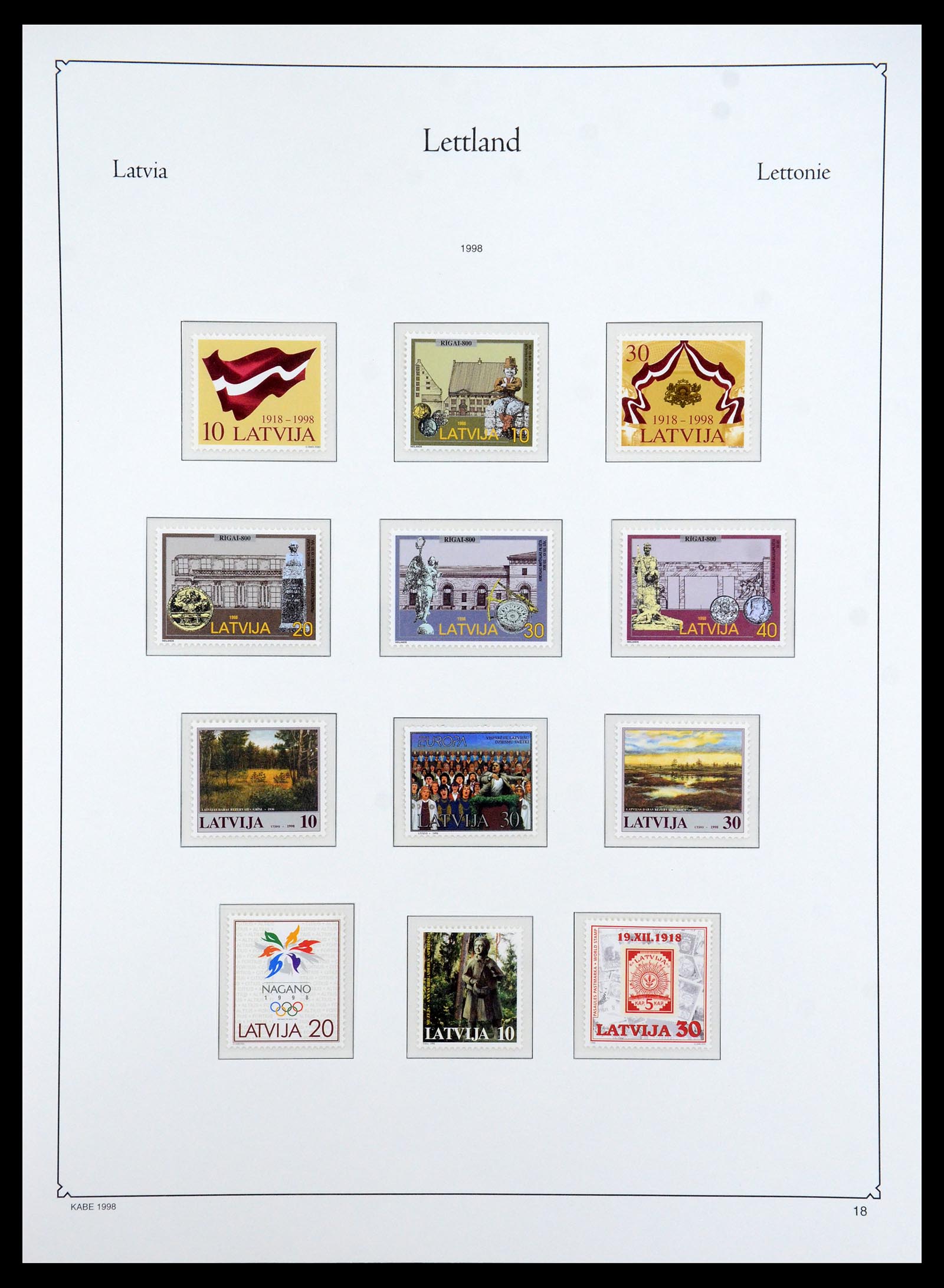 35421 018 - Postzegelverzameling 35421 Letland 1991-2012.
