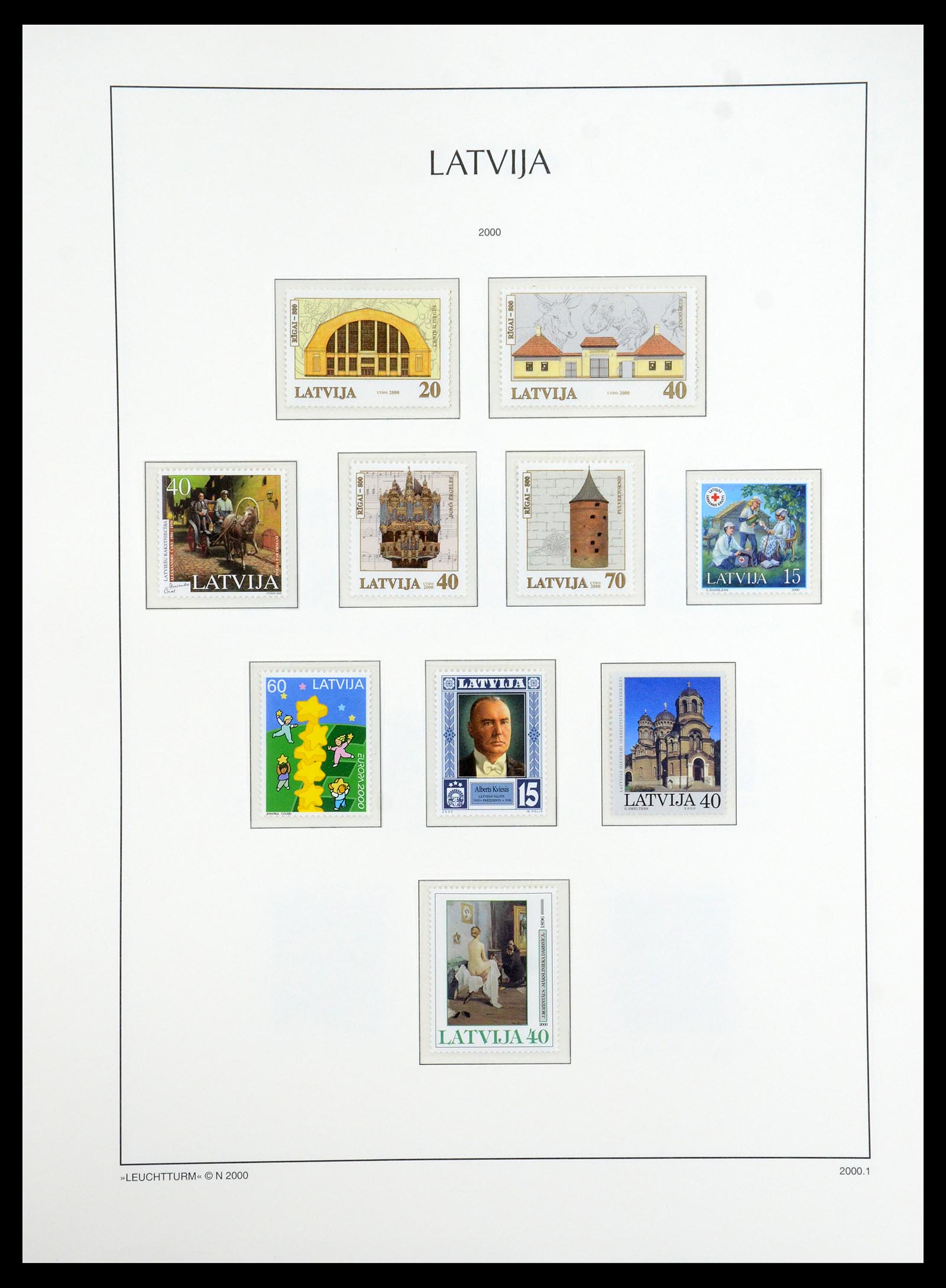 35421 024 - Postzegelverzameling 35421 Letland 1991-2012.