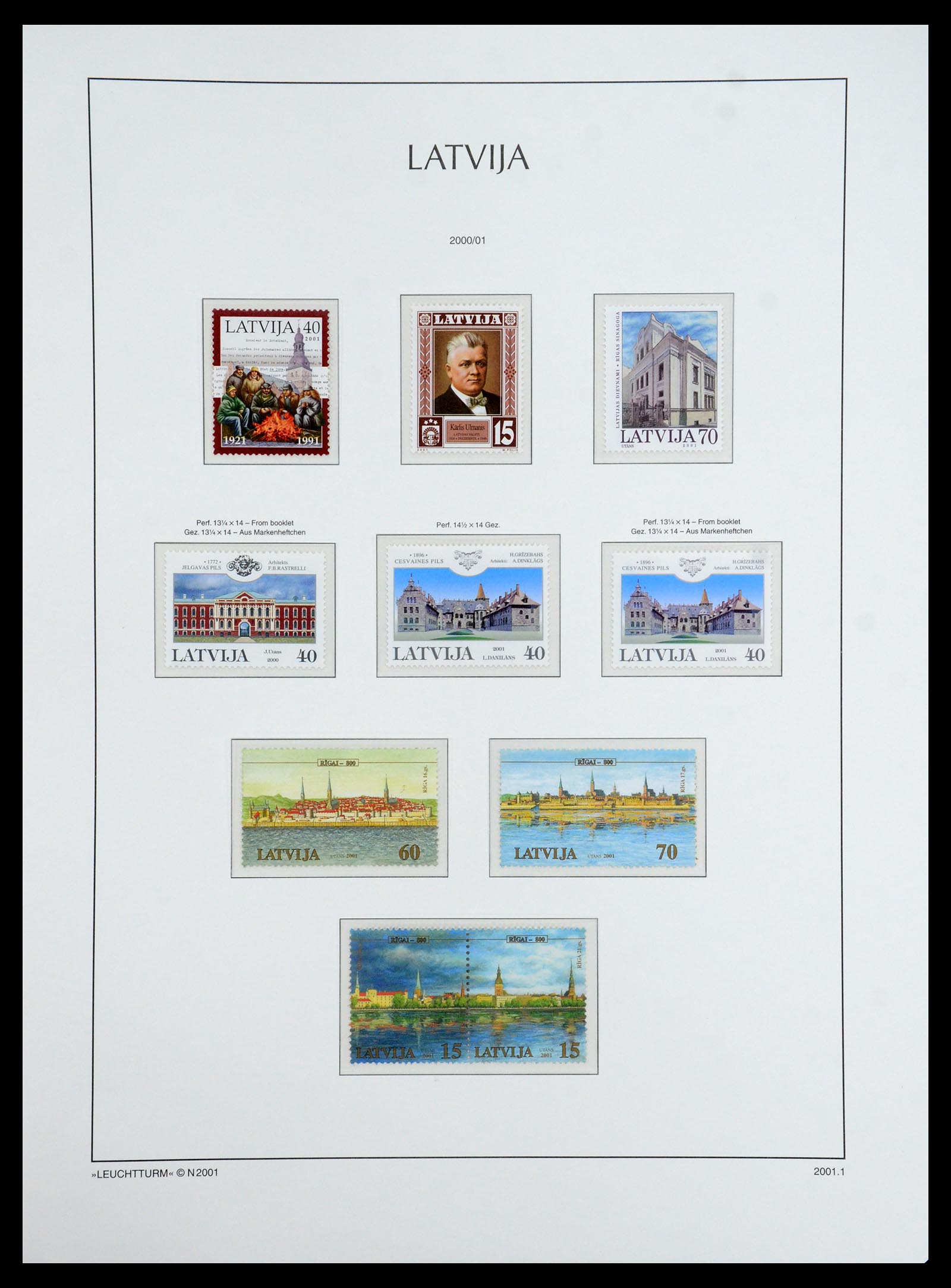 35421 027 - Postzegelverzameling 35421 Letland 1991-2012.