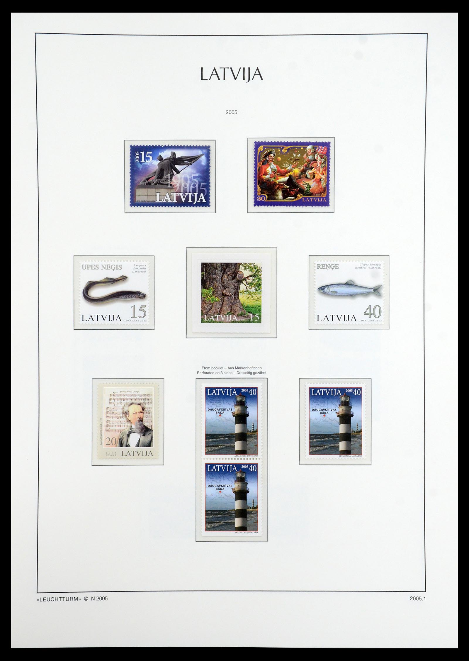 35421 040 - Postzegelverzameling 35421 Letland 1991-2012.