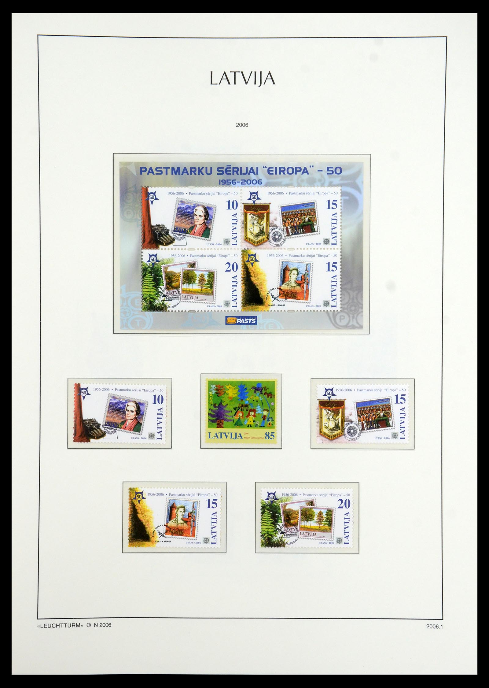 35421 045 - Postzegelverzameling 35421 Letland 1991-2012.