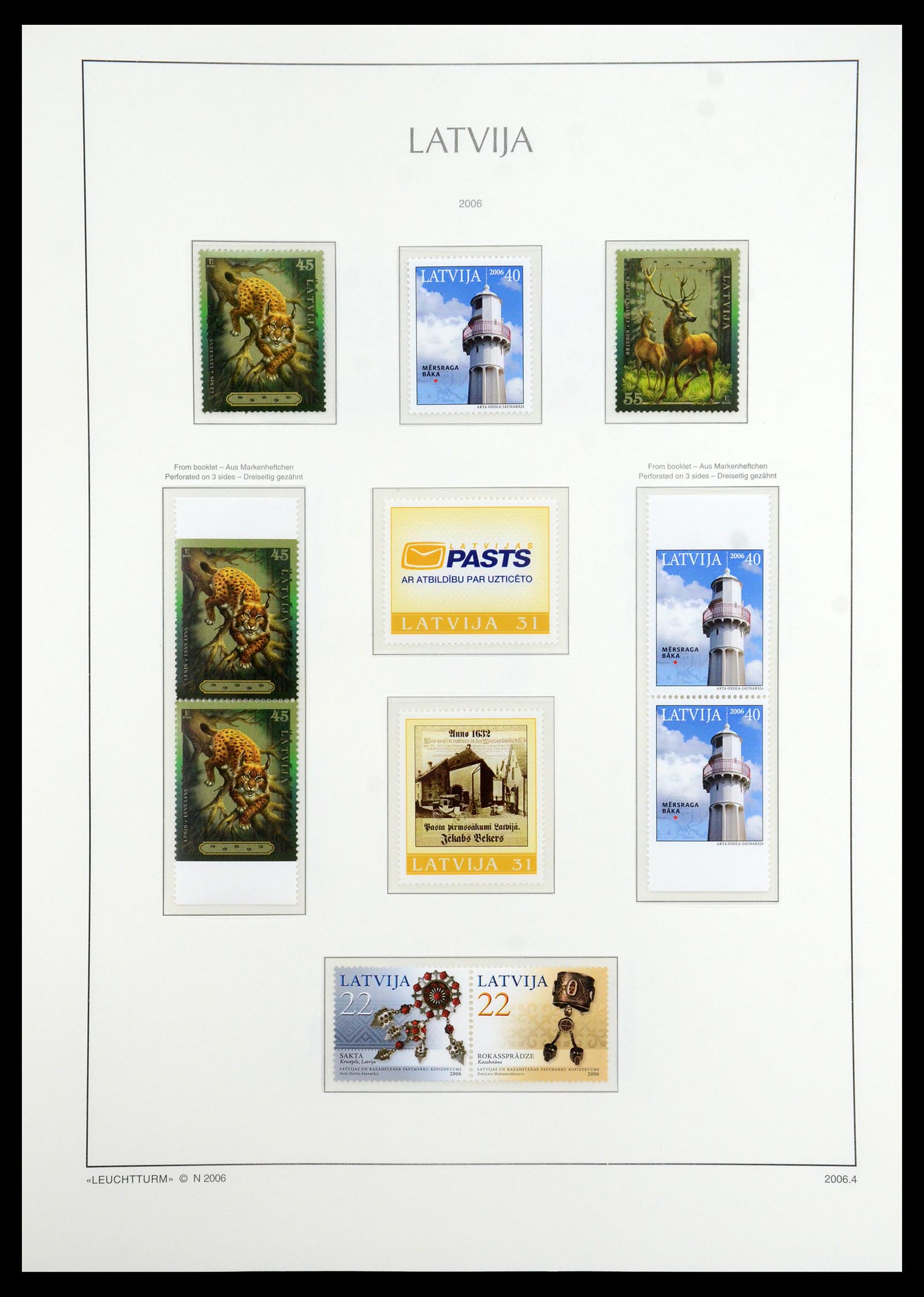 35421 048 - Postzegelverzameling 35421 Letland 1991-2012.