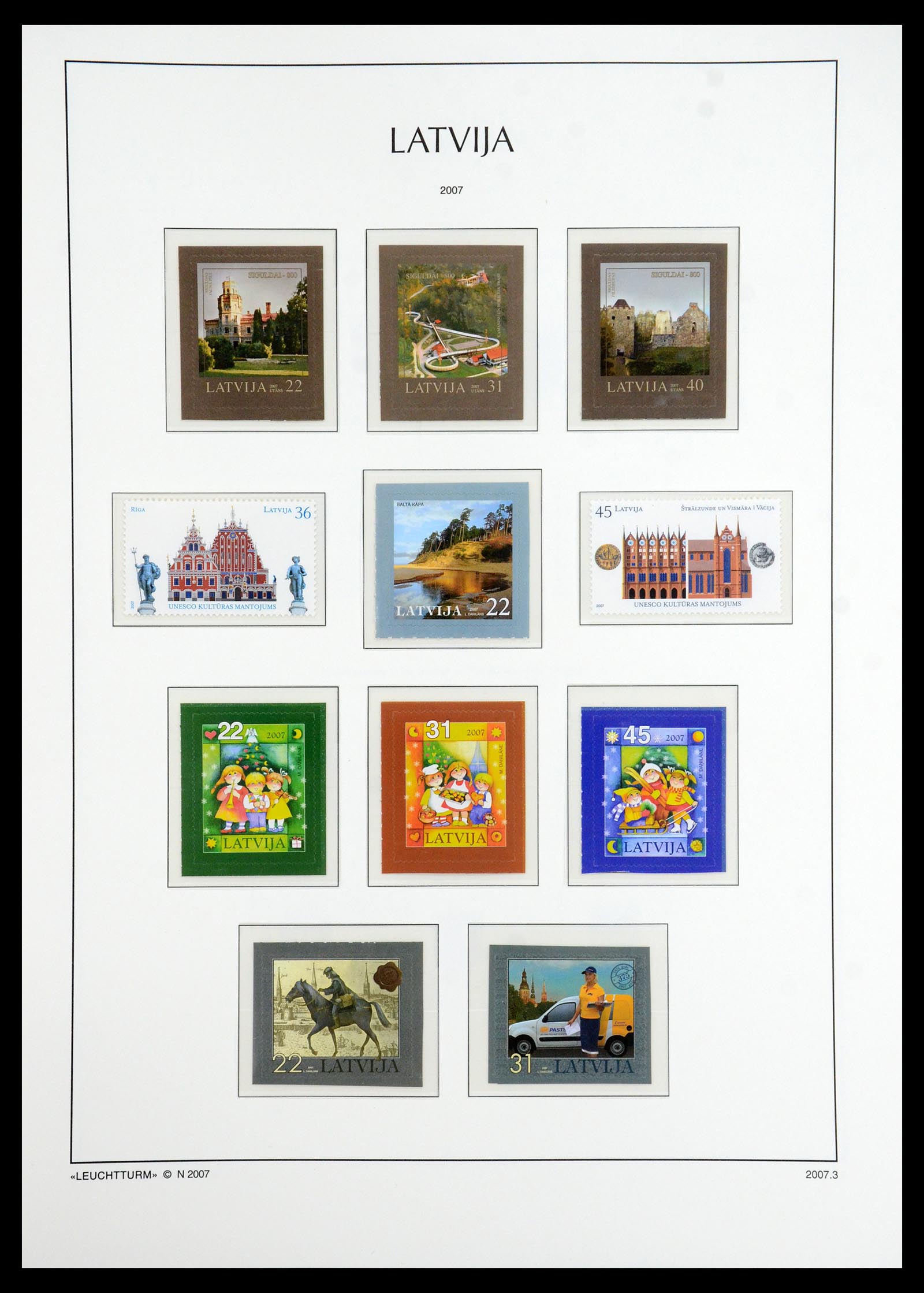 35421 052 - Postzegelverzameling 35421 Letland 1991-2012.