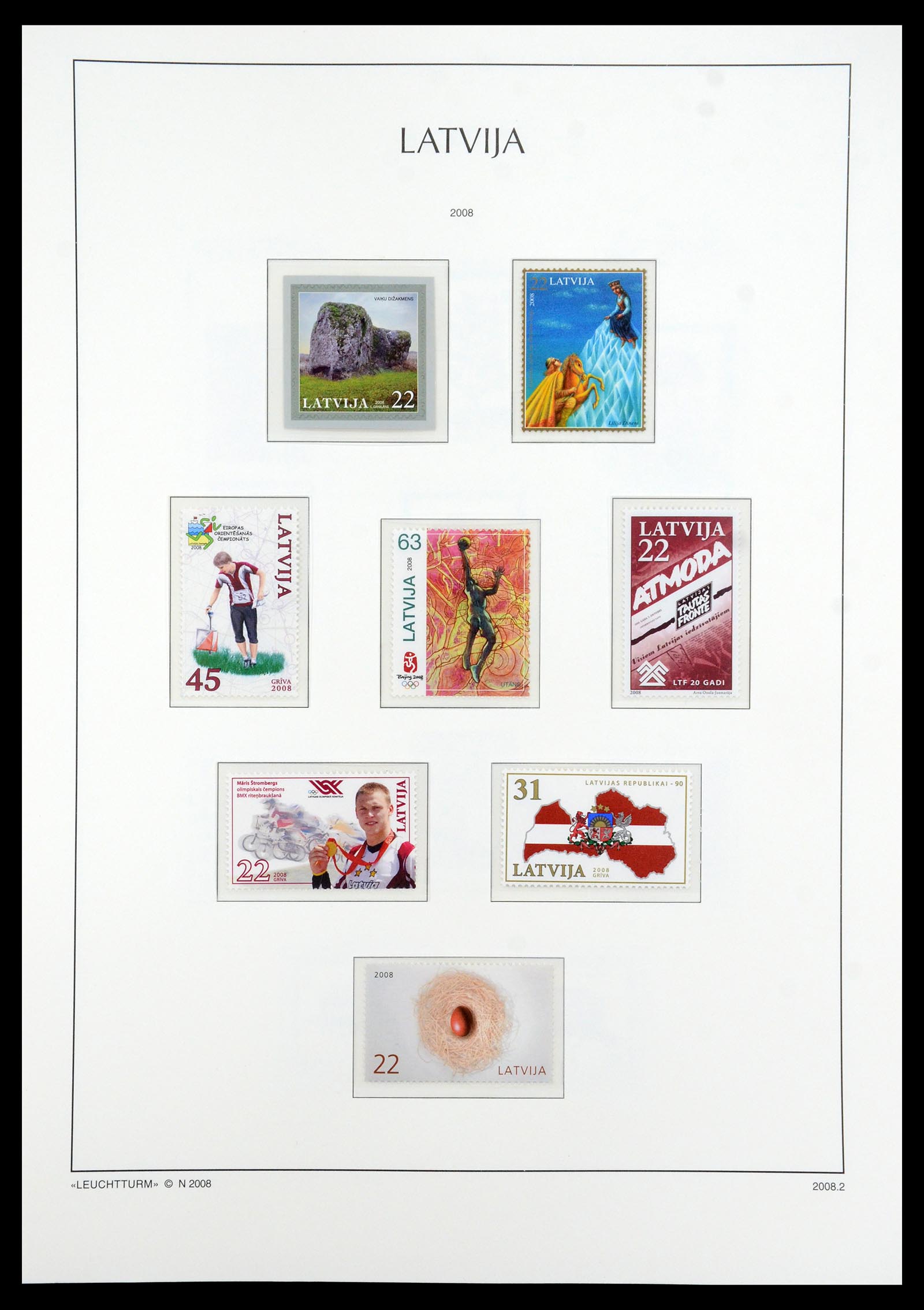 35421 055 - Postzegelverzameling 35421 Letland 1991-2012.