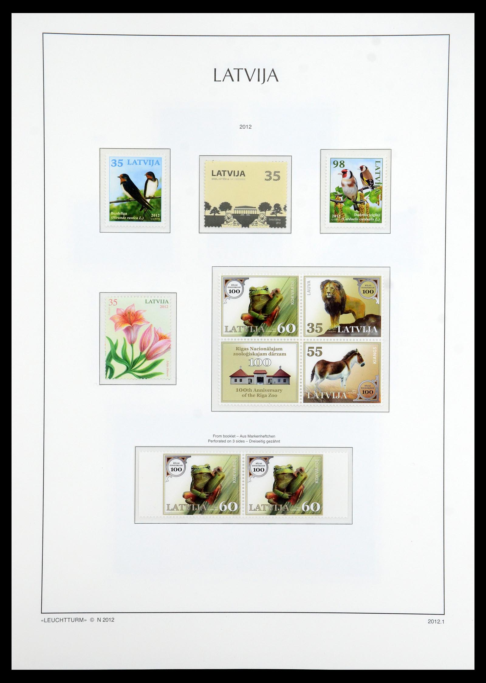 35421 067 - Postzegelverzameling 35421 Letland 1991-2012.