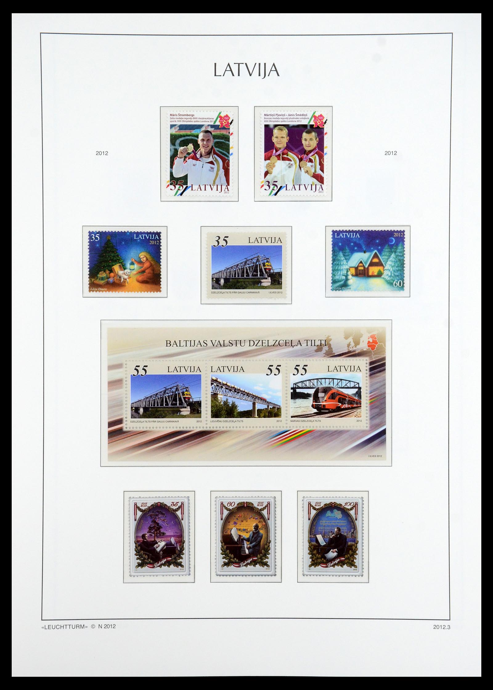 35421 069 - Postzegelverzameling 35421 Letland 1991-2012.